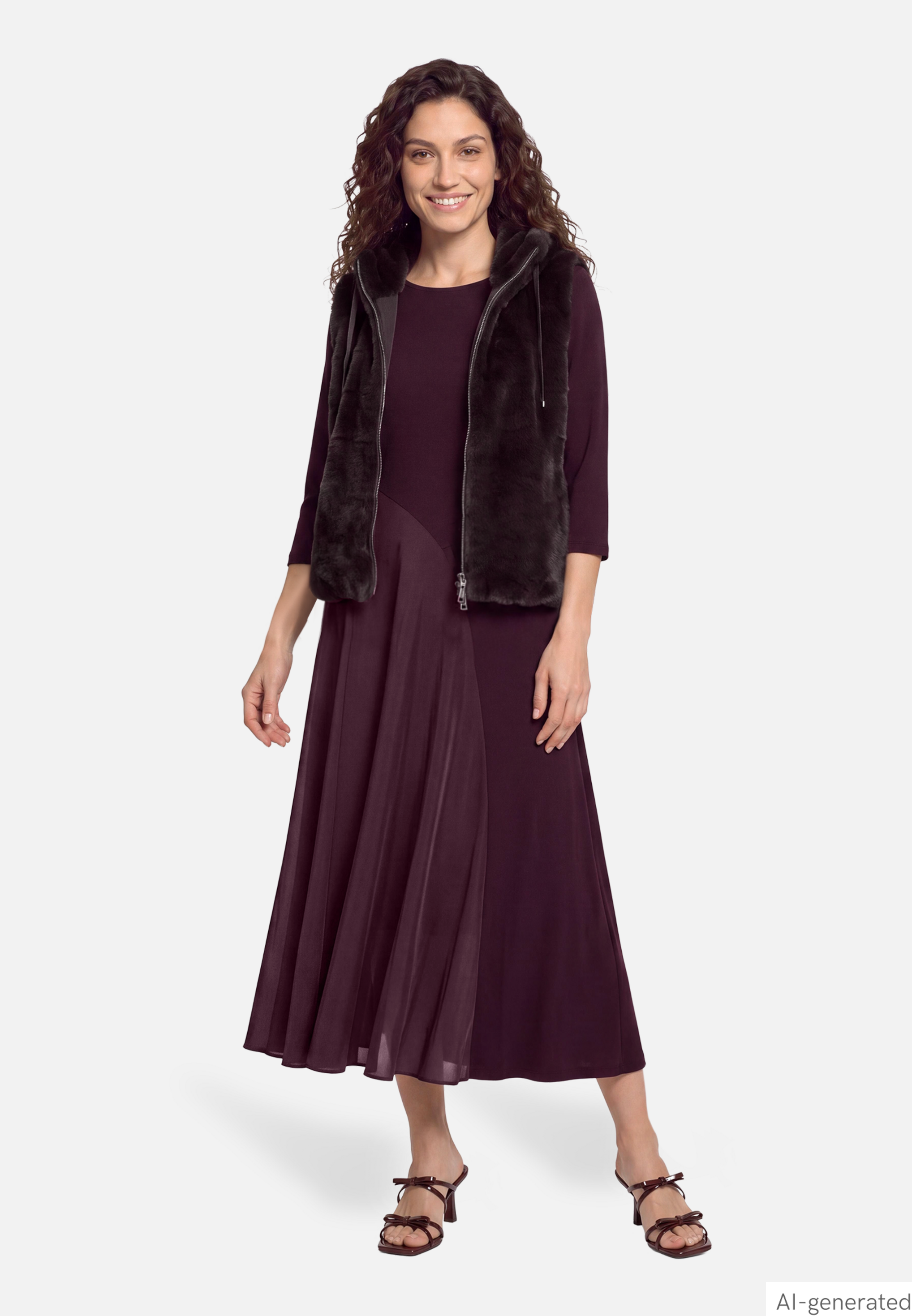 Jerseykleid mit 3/4 Arm