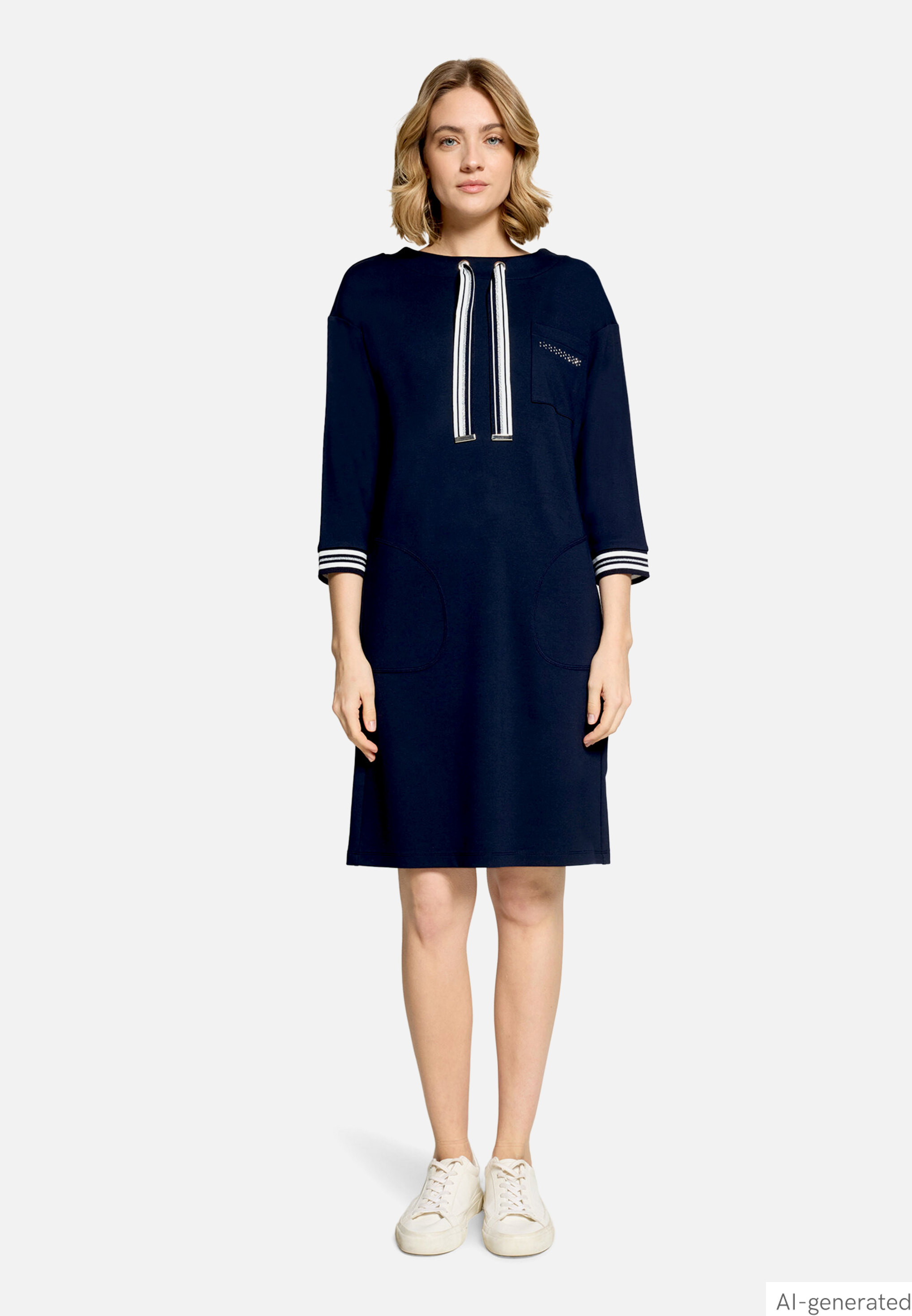 Jerseykleid mit 3/4 Arm