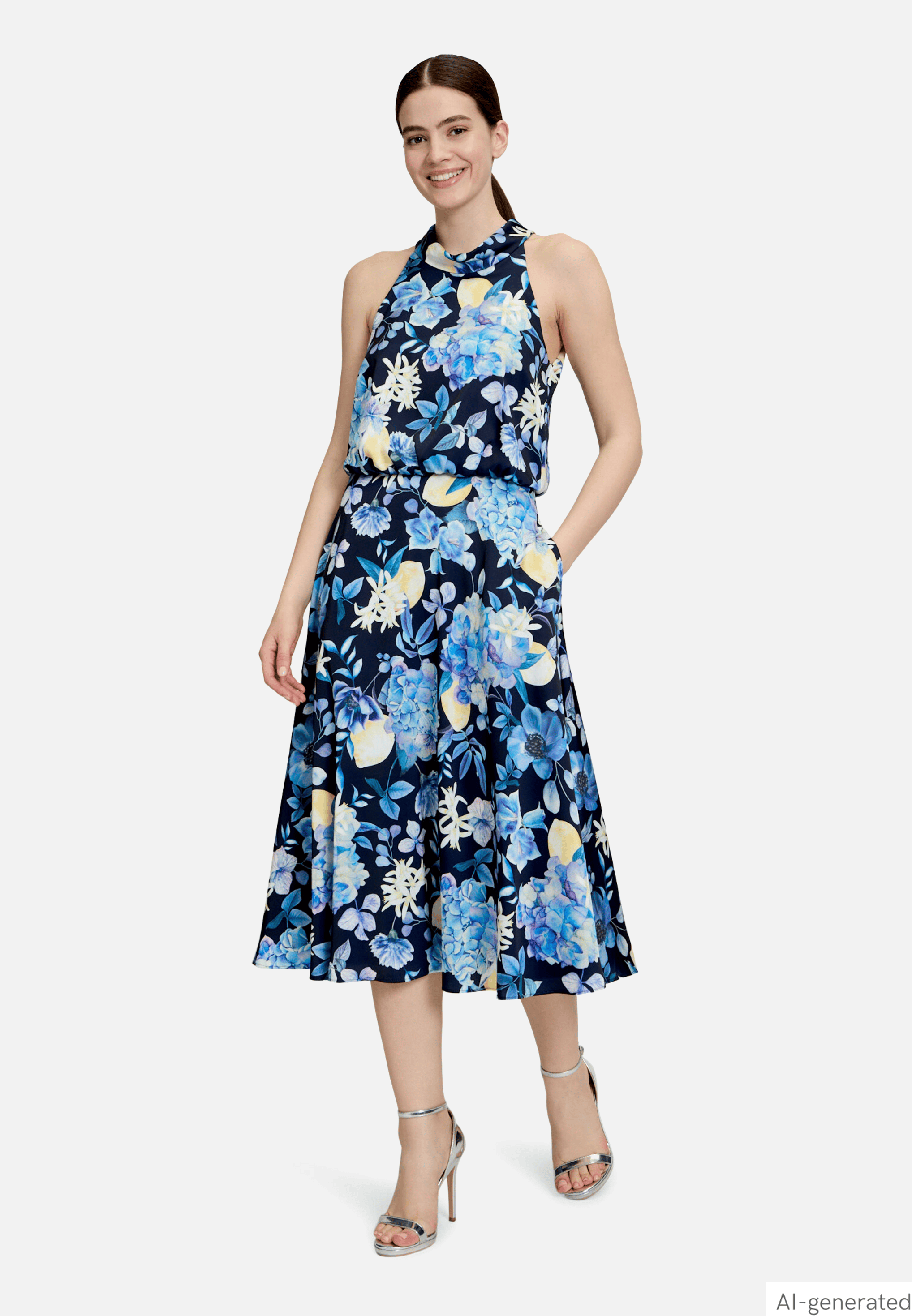 Cocktailkleid mit Stehkragen