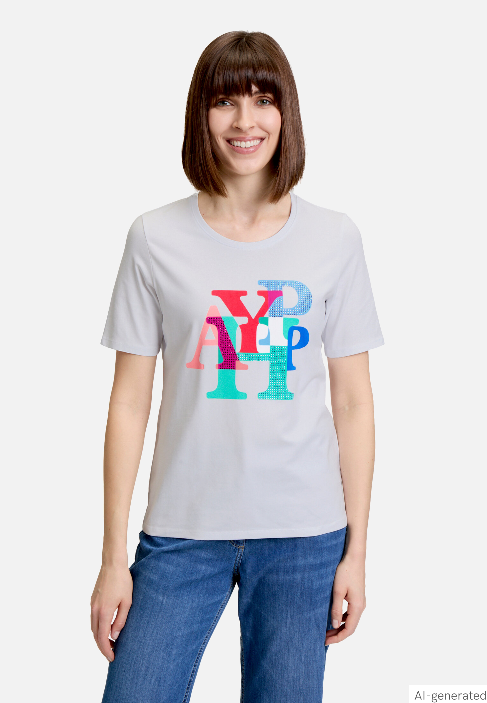 Basic Shirt mit Aufdruck