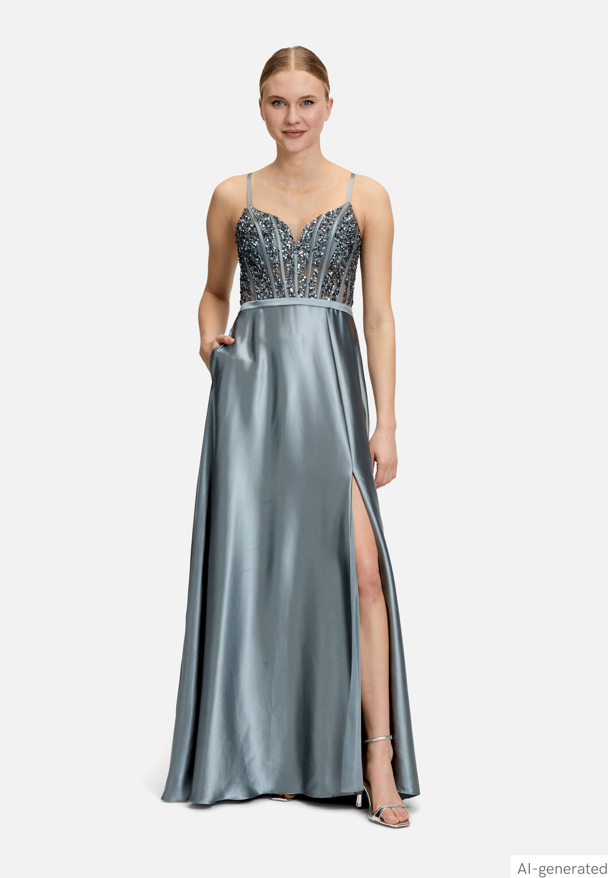 Abendkleid mit Stickerei