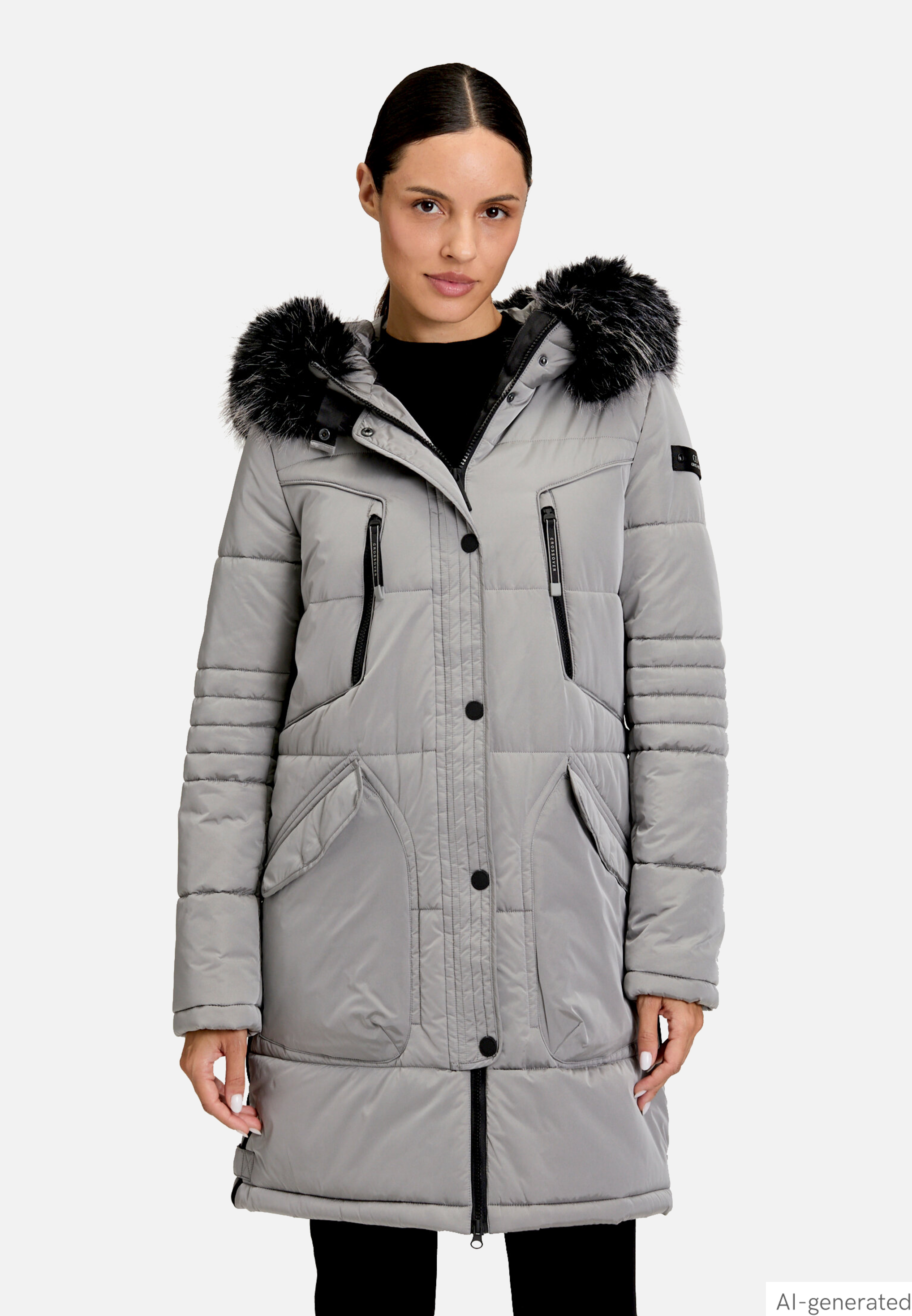 Steppjacke mit Kapuze
