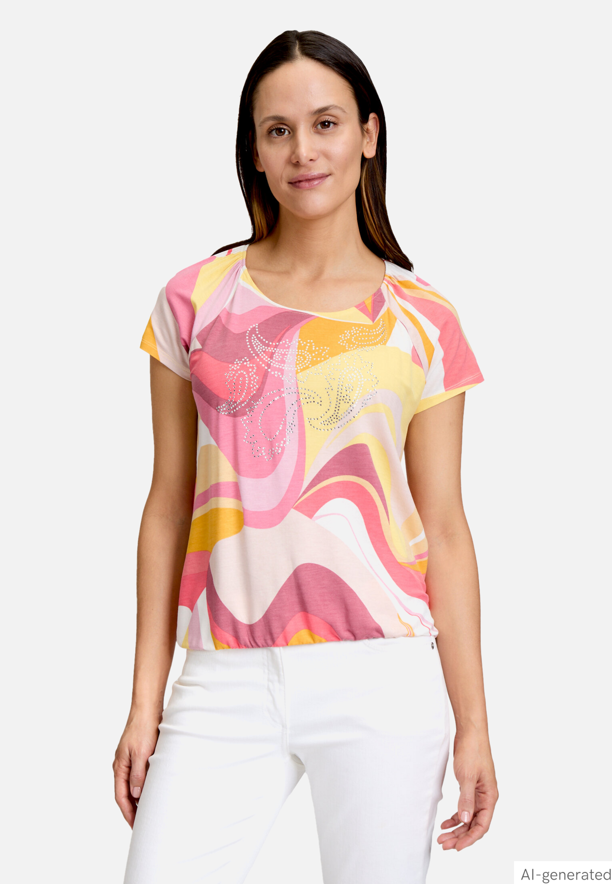 Printshirt mit Gummizug