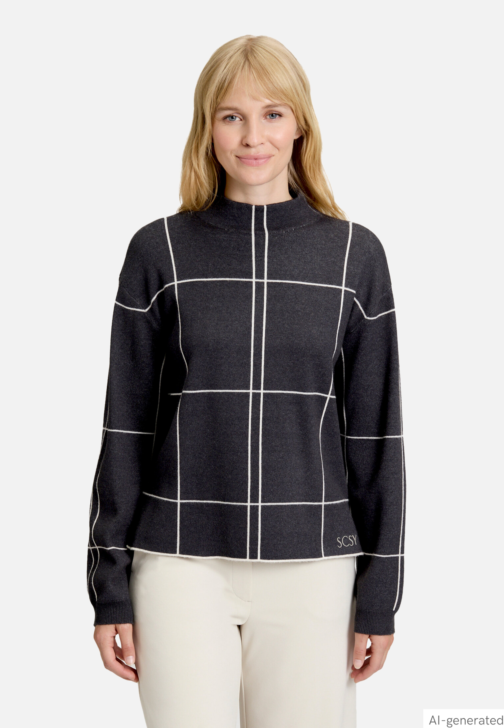 Strickpullover kariert