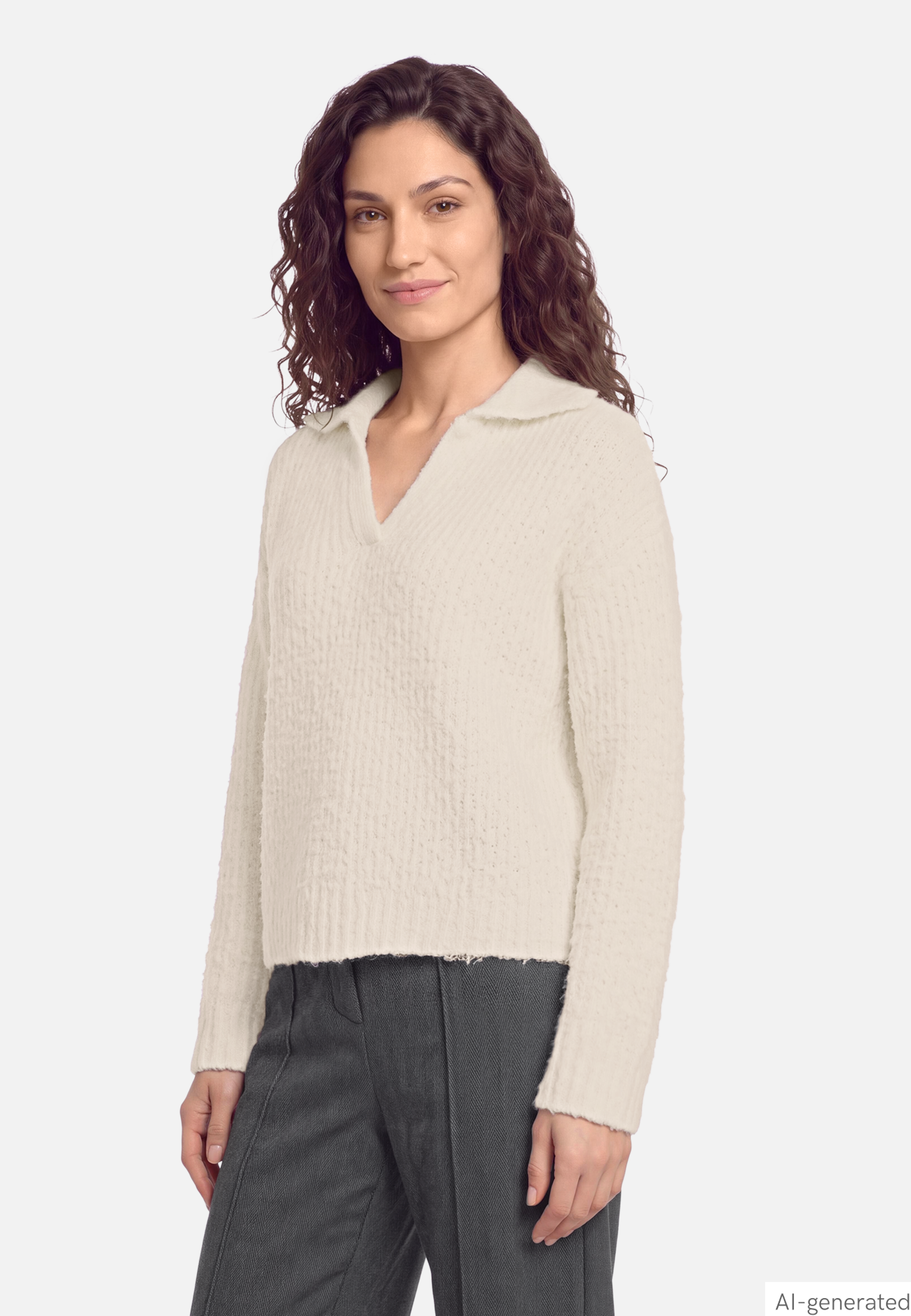 Strickpullover mit V-Ausschnitt