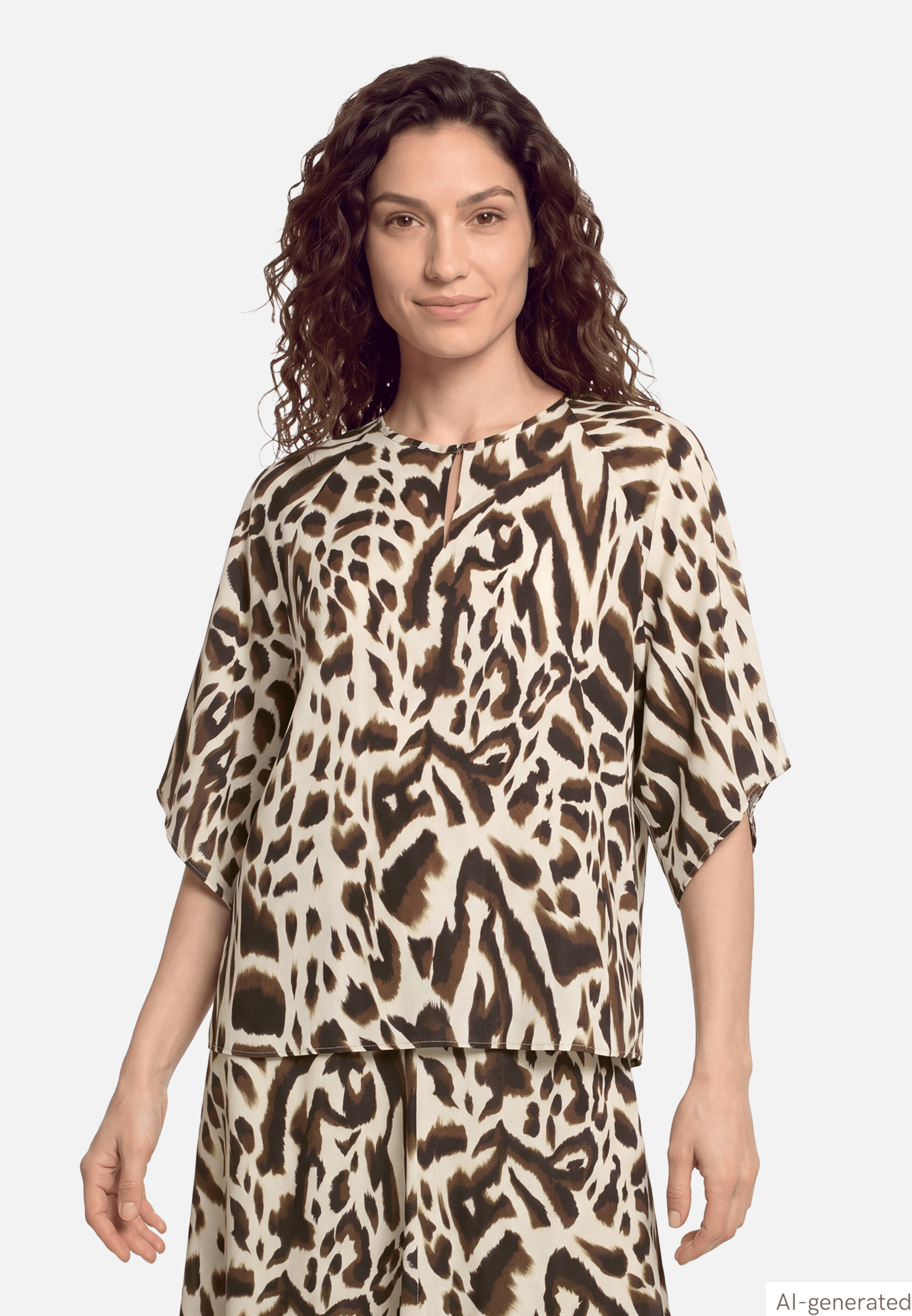 Casual-Bluse mit Muster