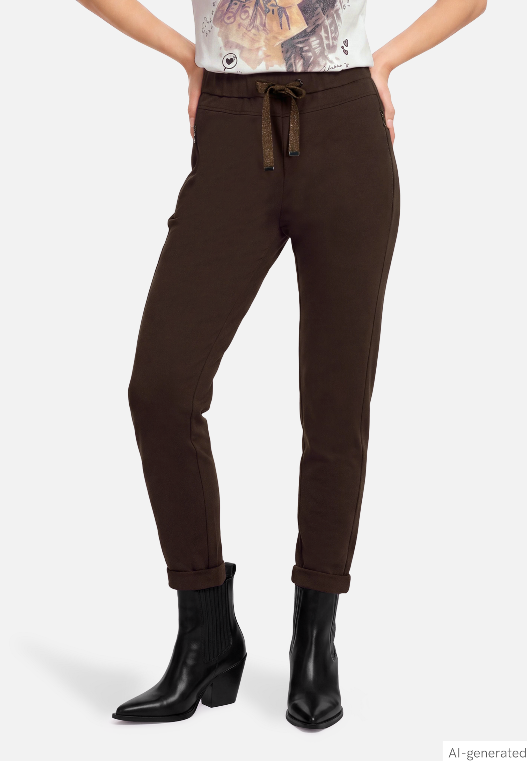 Joggpants mit Reißverschlusstasche und TurnUp