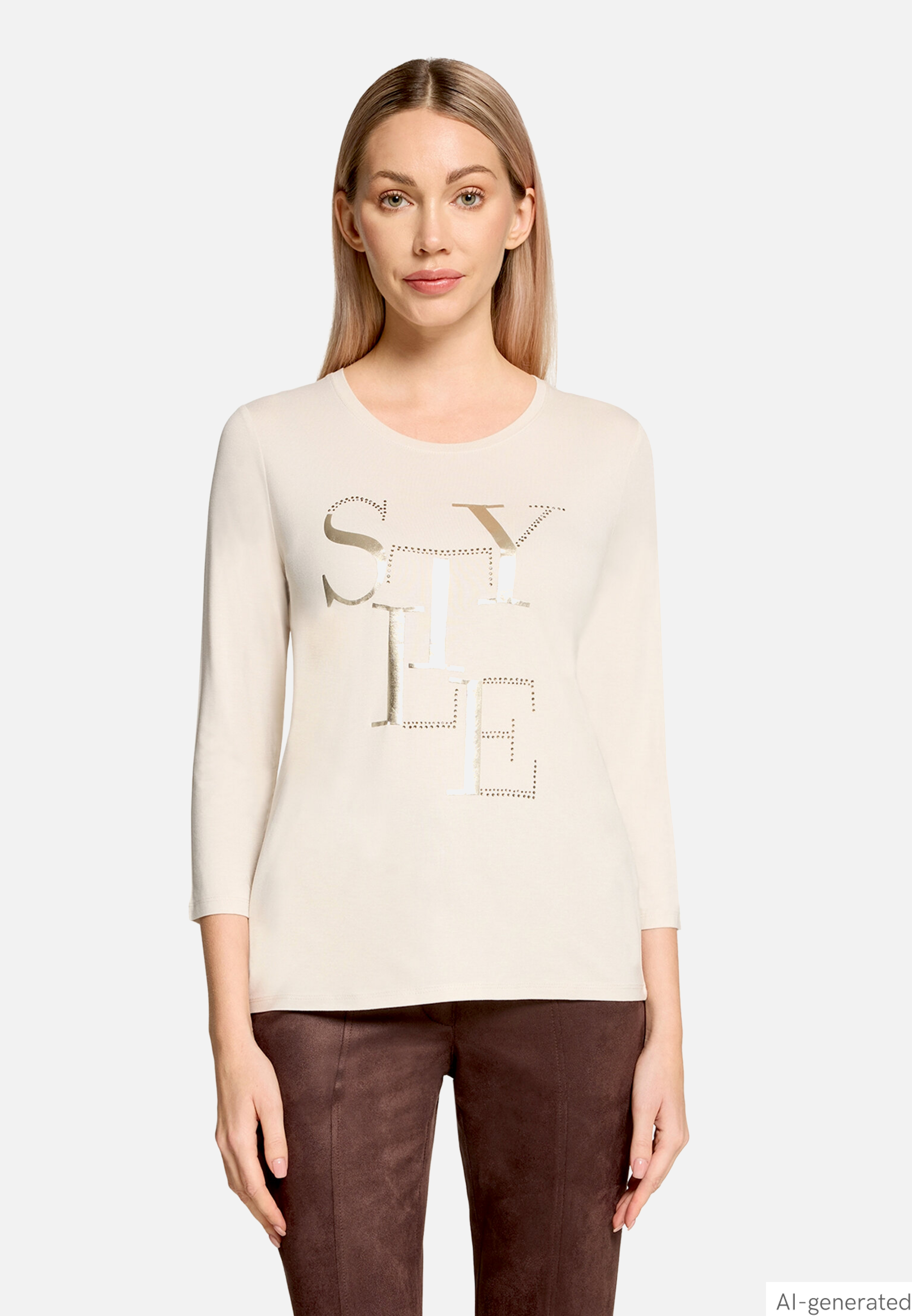 Basic Shirt mit Placement