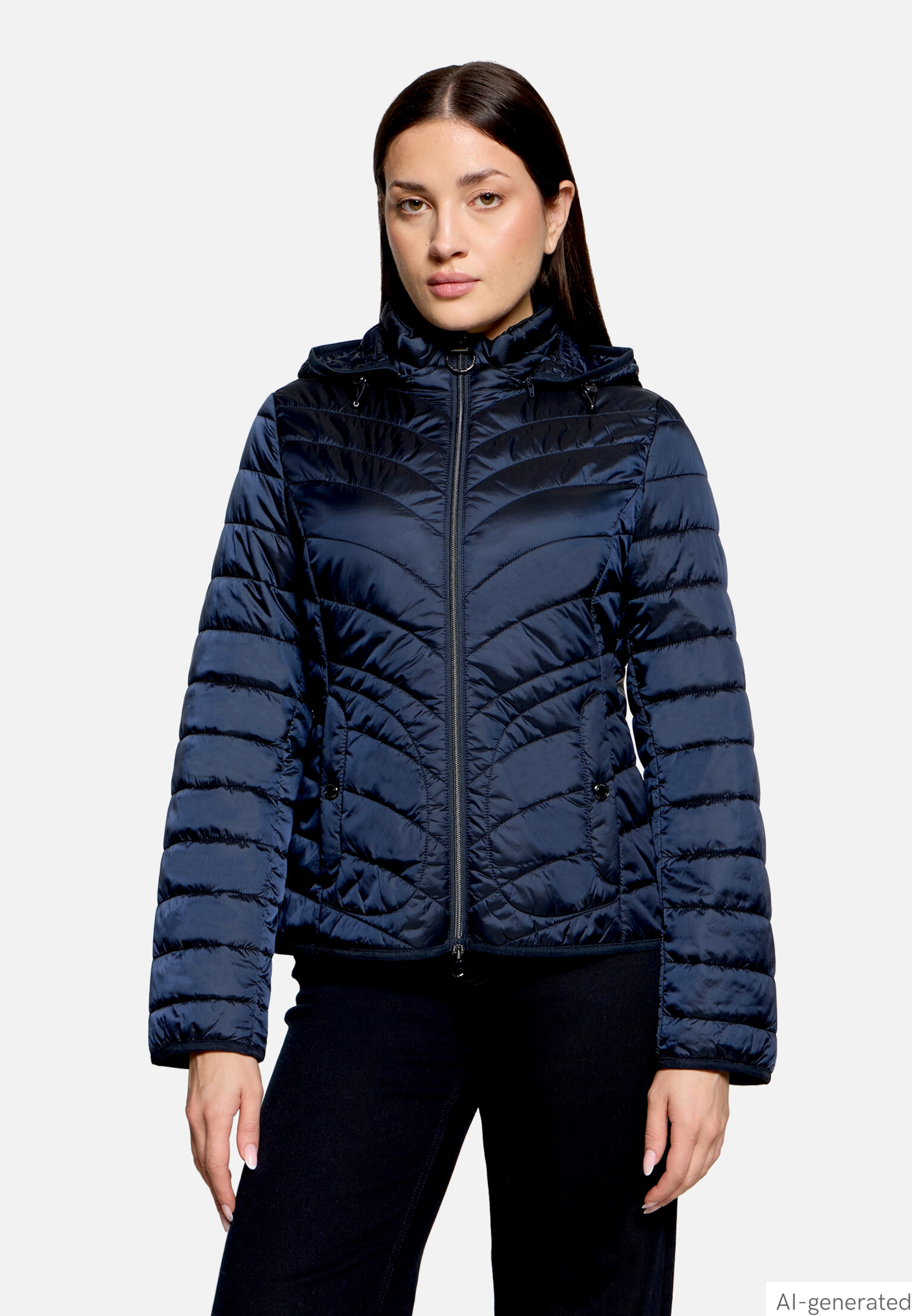 Outdoorjacke mit abnehmbarer Kapuze