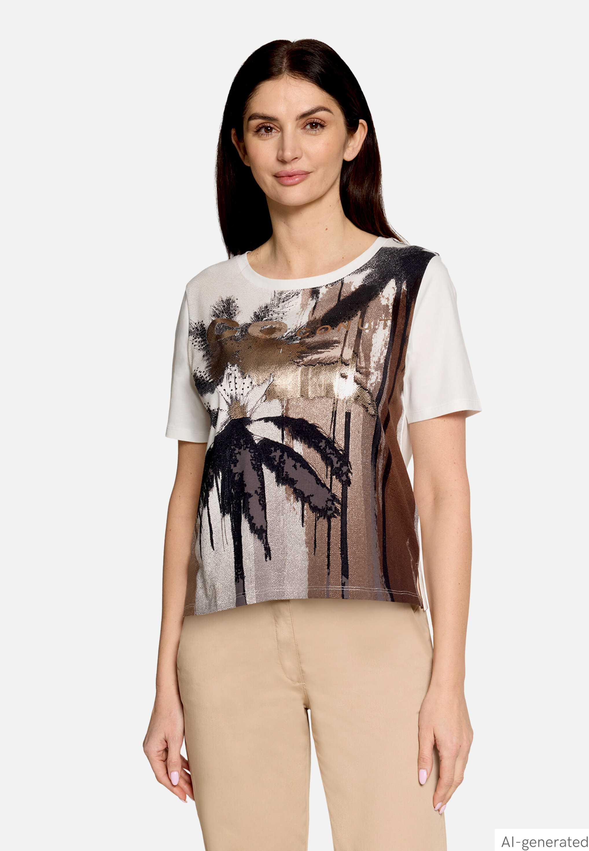 Basic Shirt mit Aufdruck