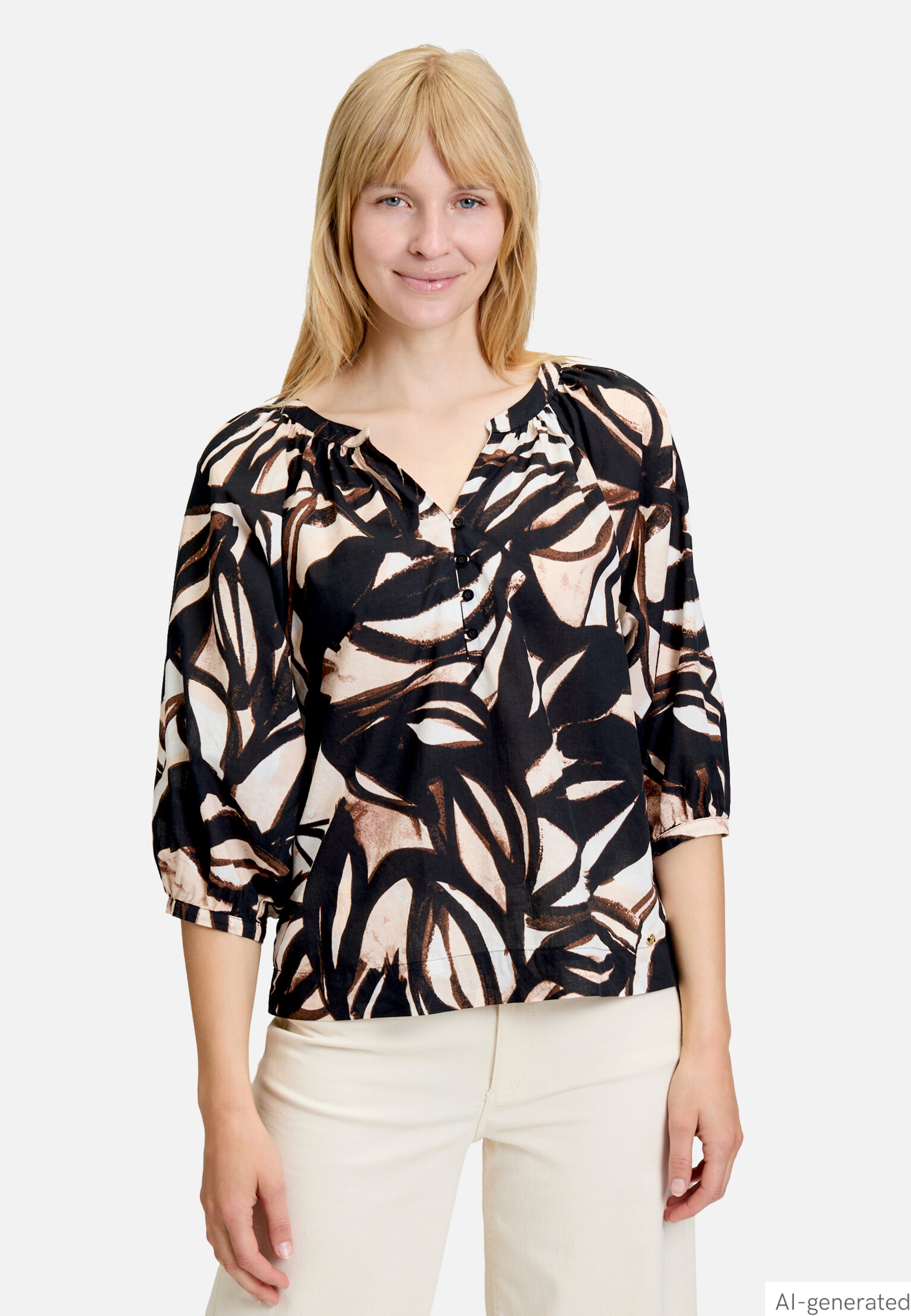 Schlupfbluse mit Print