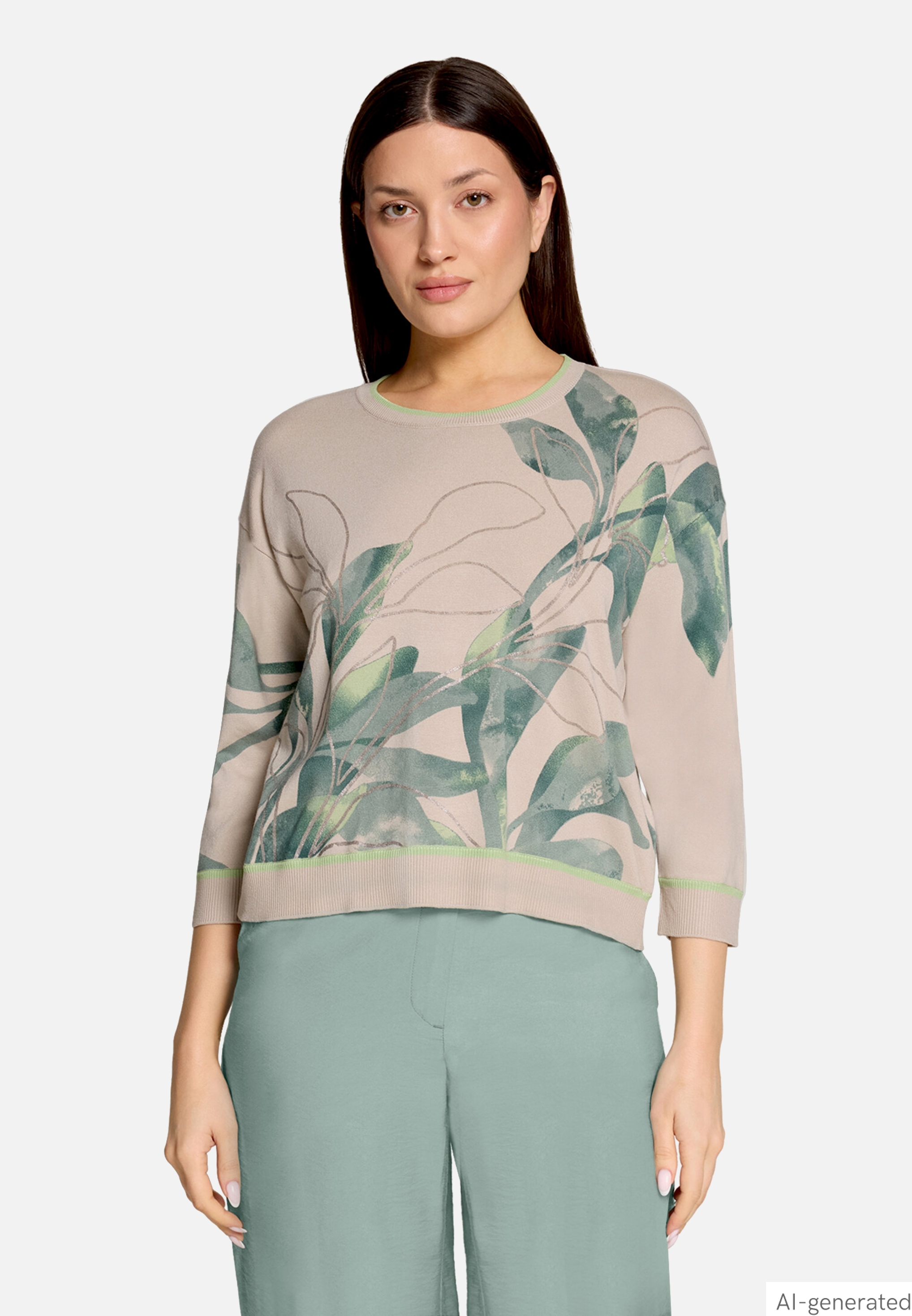 Strickpullover mit Print