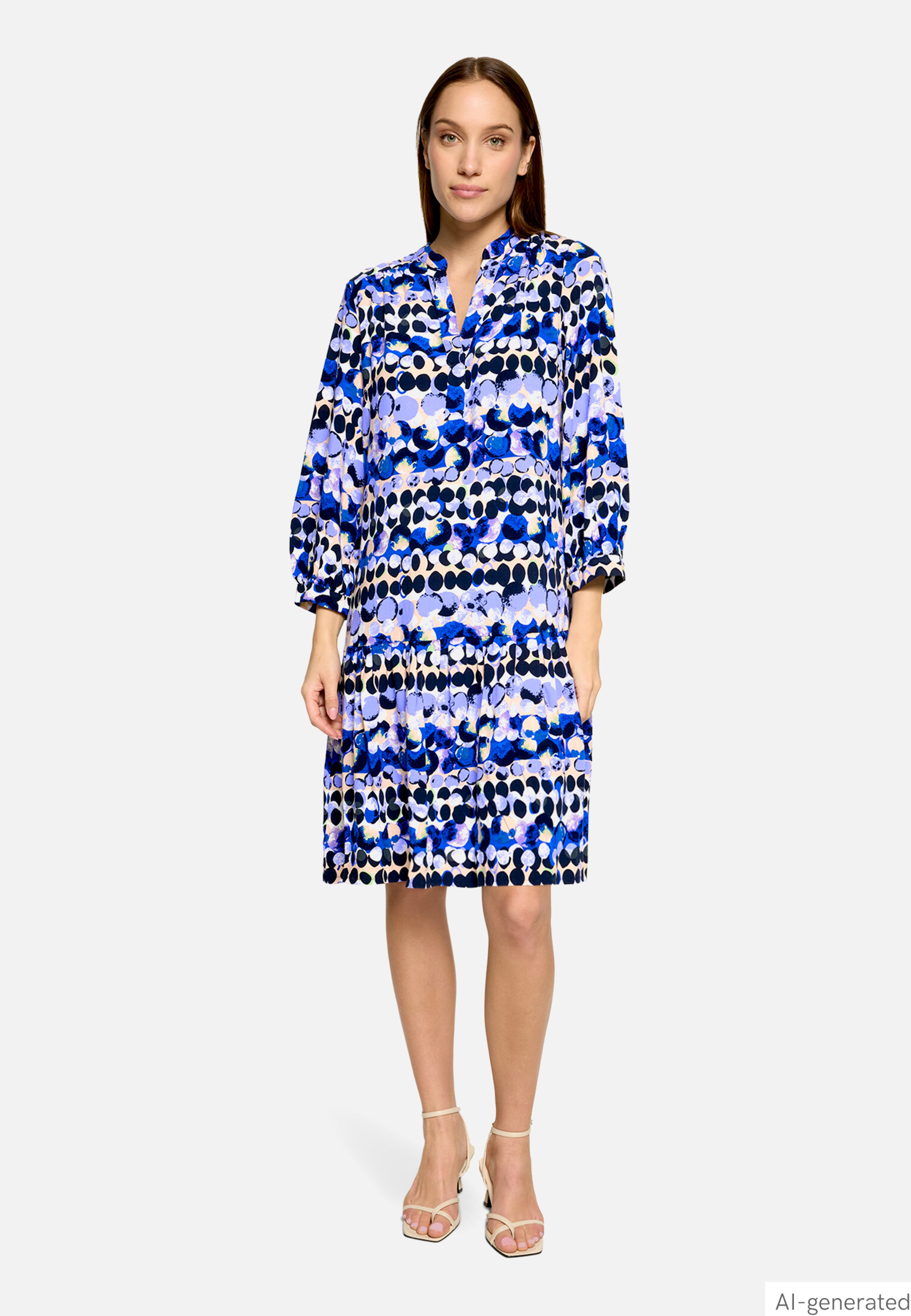 Stufenkleid mit 3/4 Arm