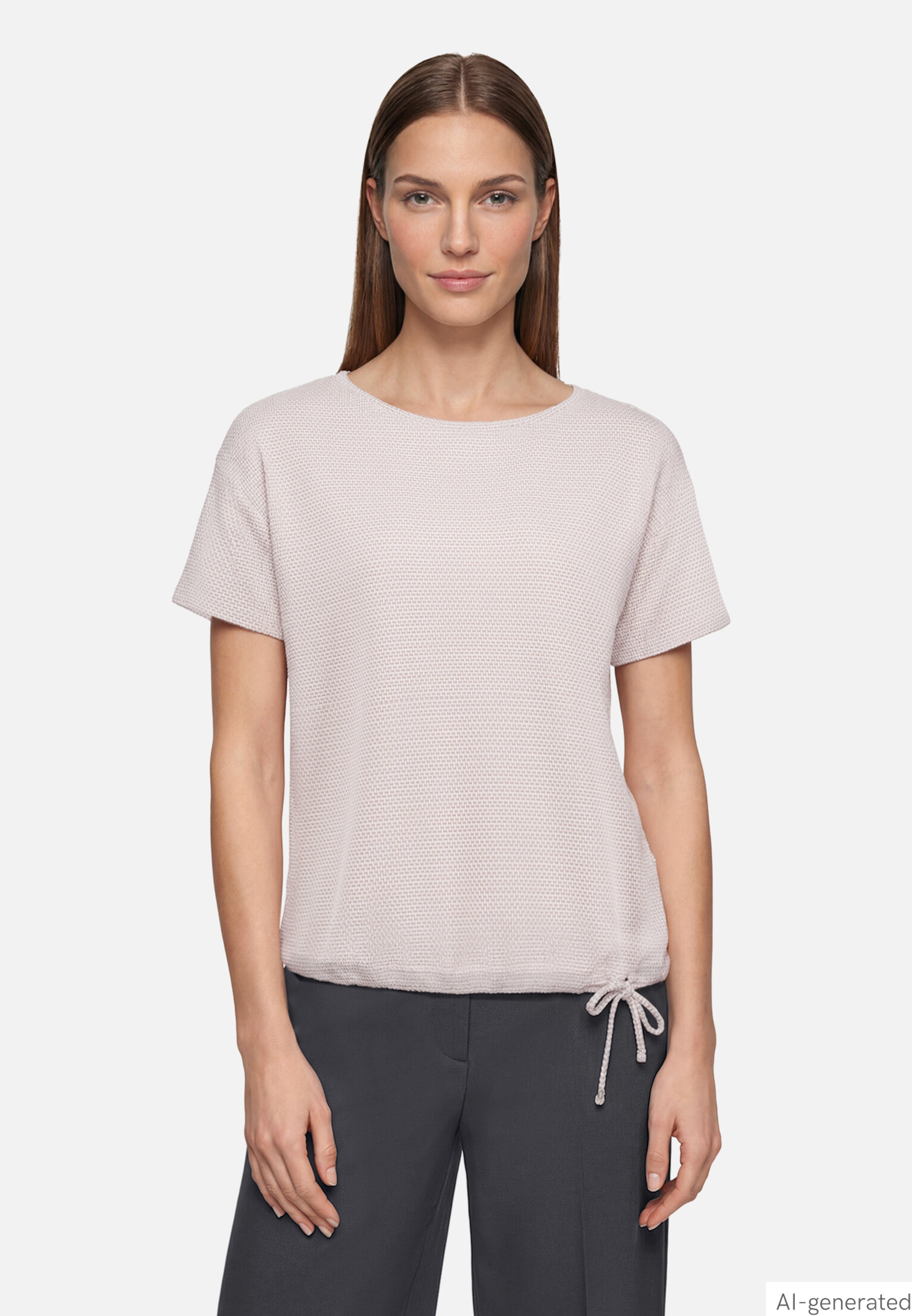T-Shirt strukturiert mit Bindedetail