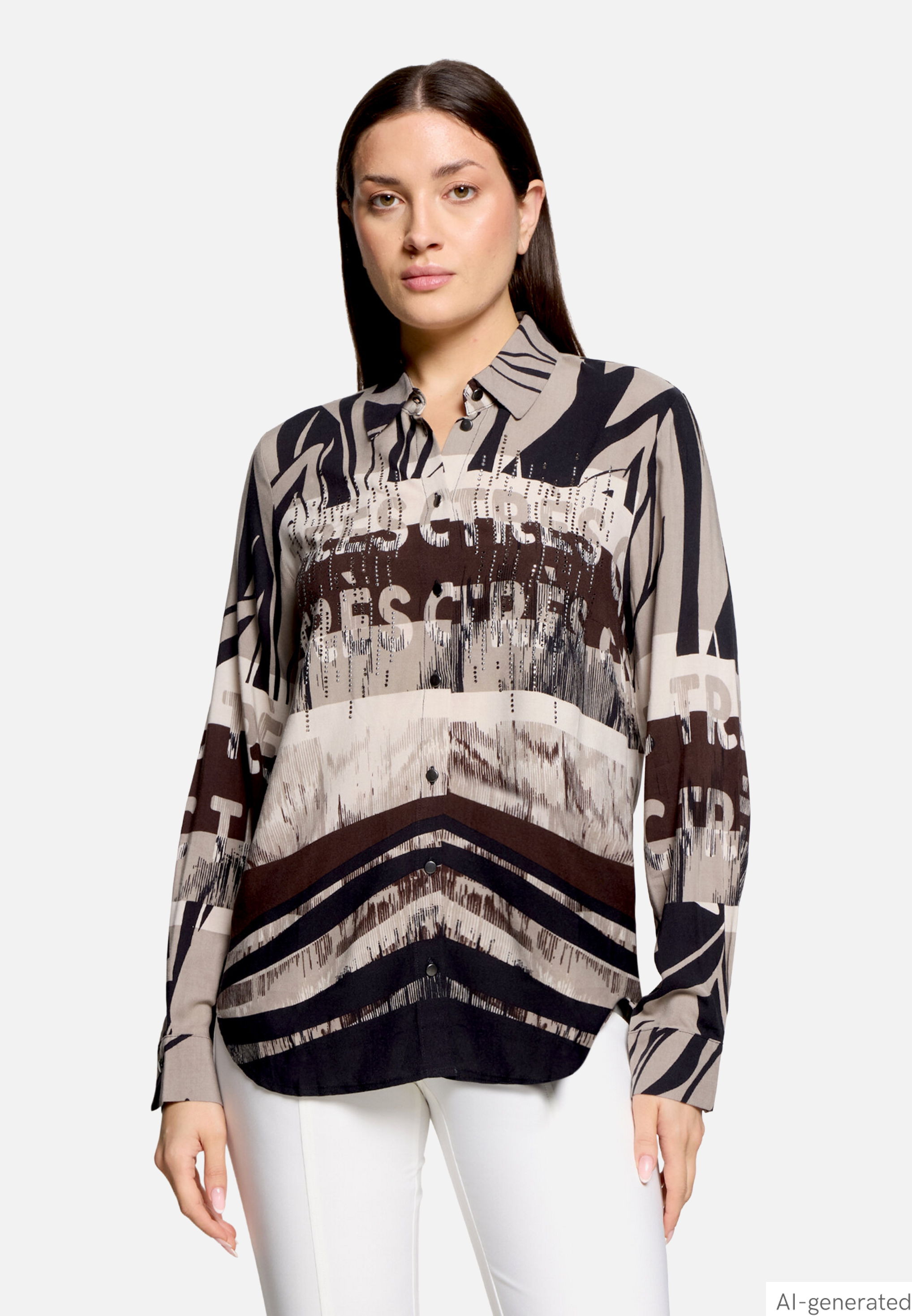 Hemdbluse Mit Schmucksteinen