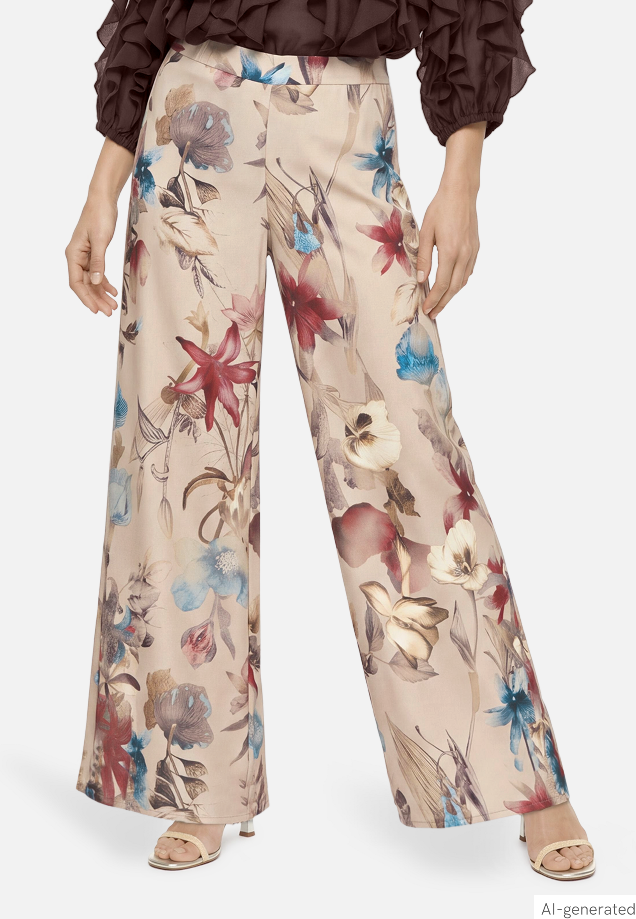 Marlene-Hose mit Blumenprint