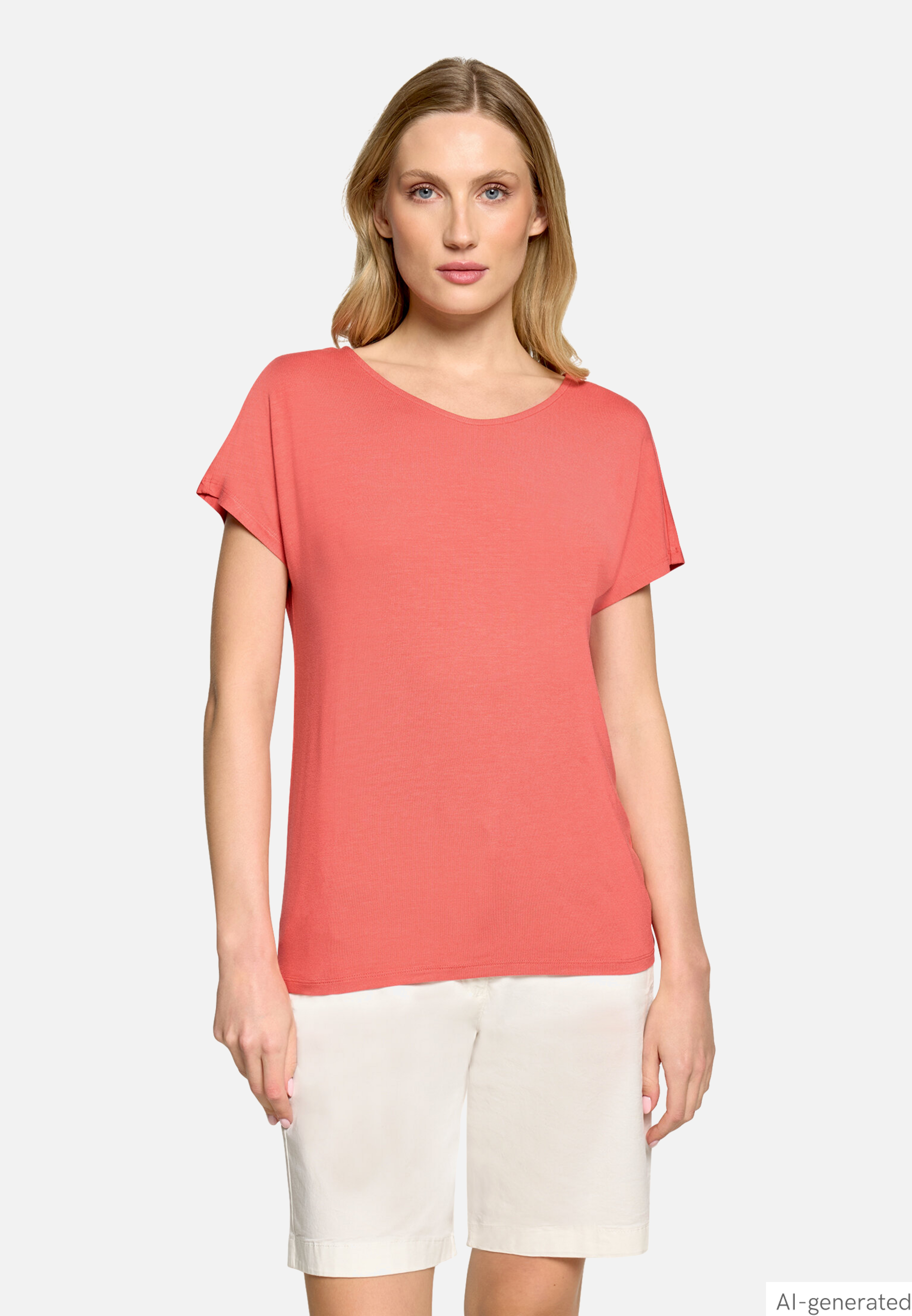 Casual-Shirt Mit V-Ausschnitt