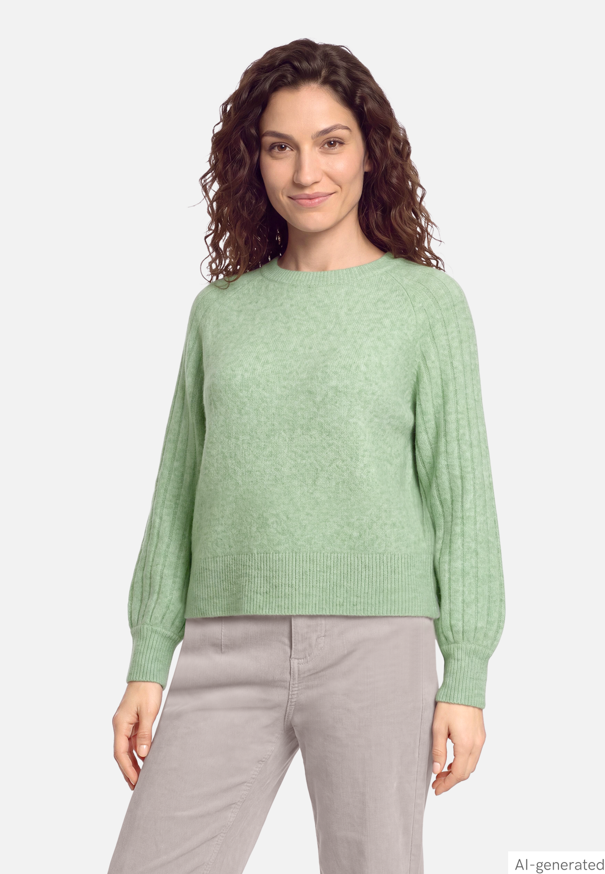 Strickpullover mit Rundhalsausschnitt
