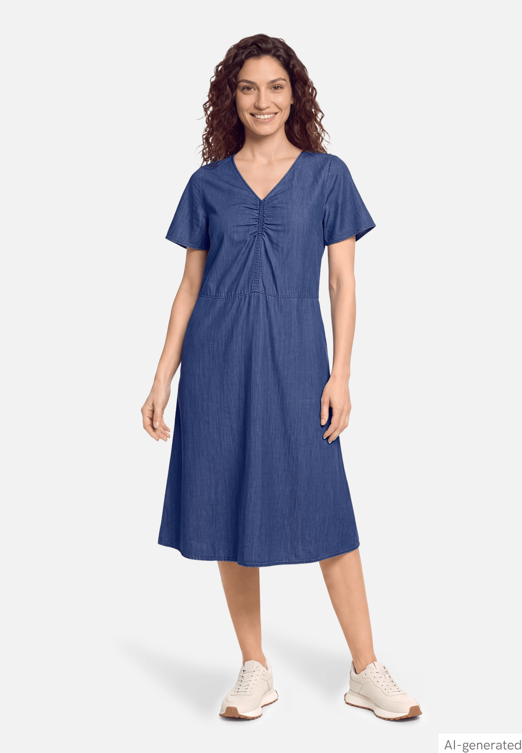 Casual-Kleid mit Flügelärmeln