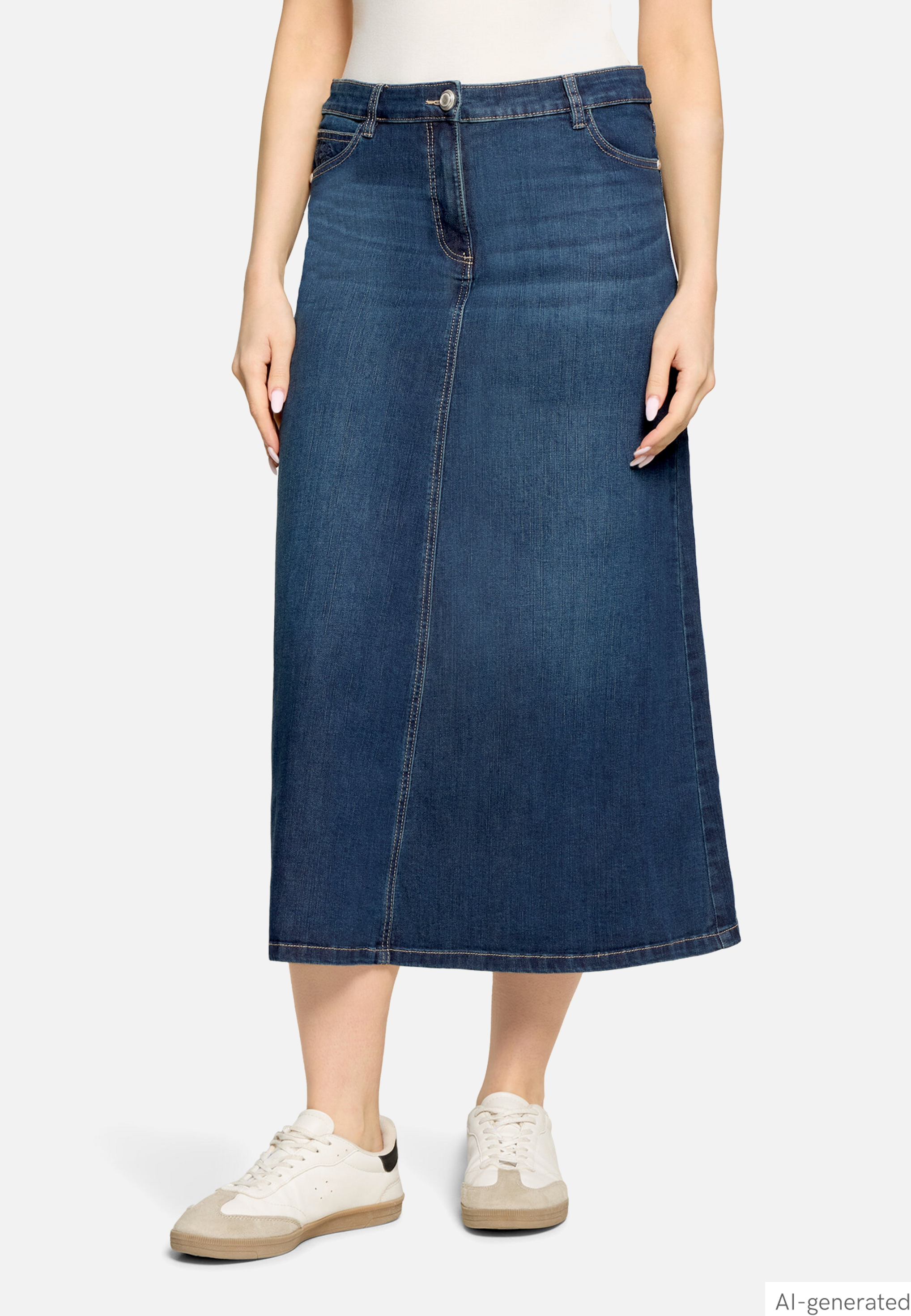 Jeansrock mit Waschung