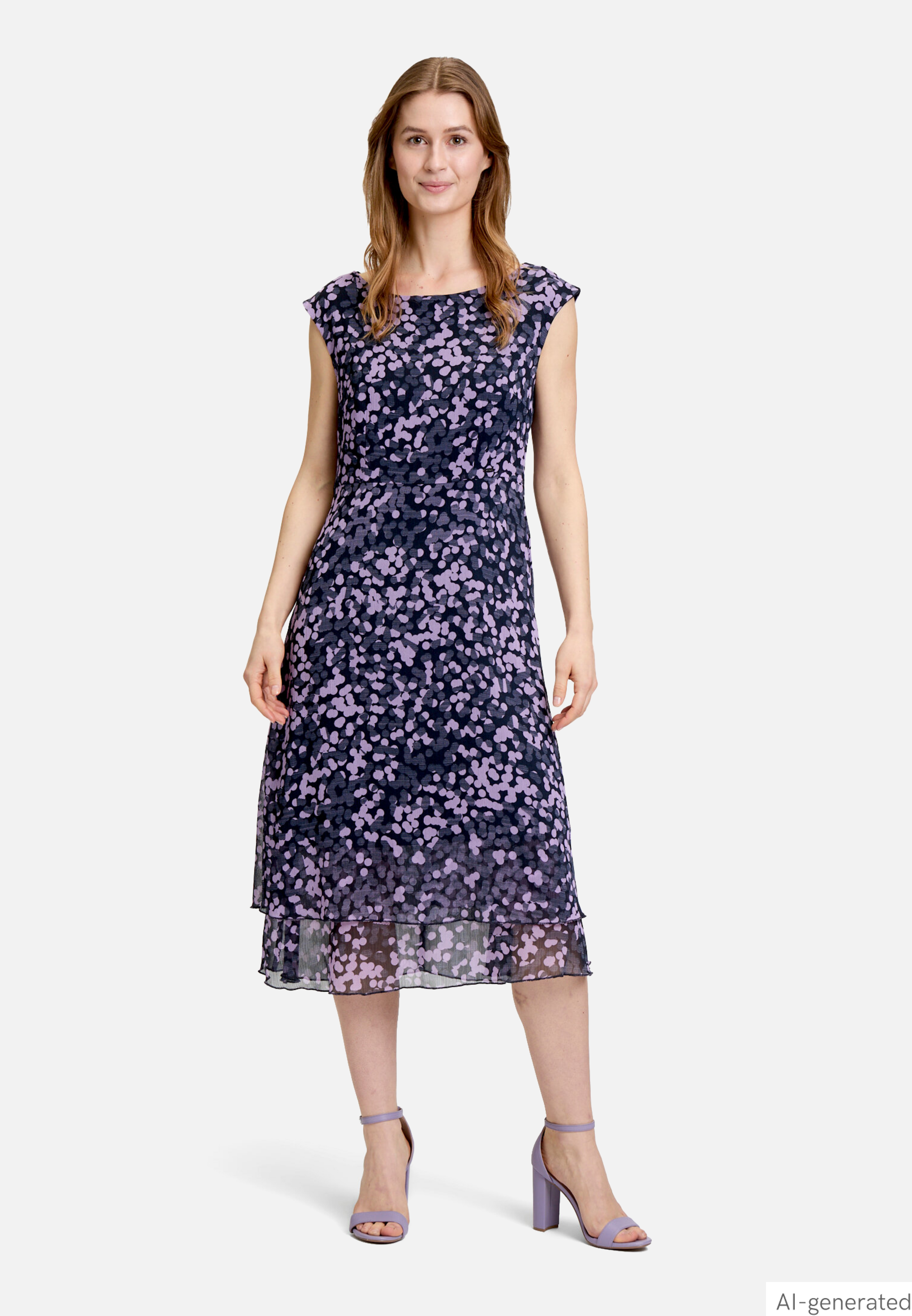 Midikleid mit Stufen