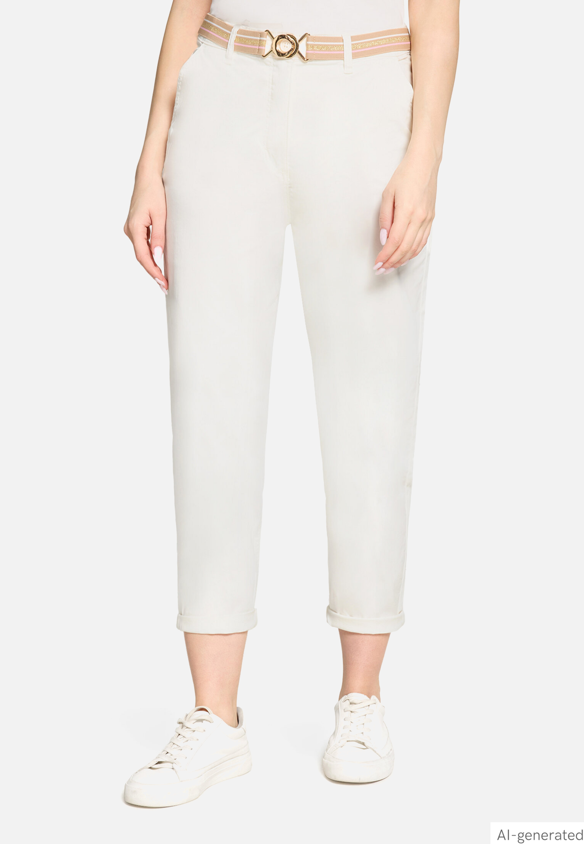 Casual-Hose mit Gürtel