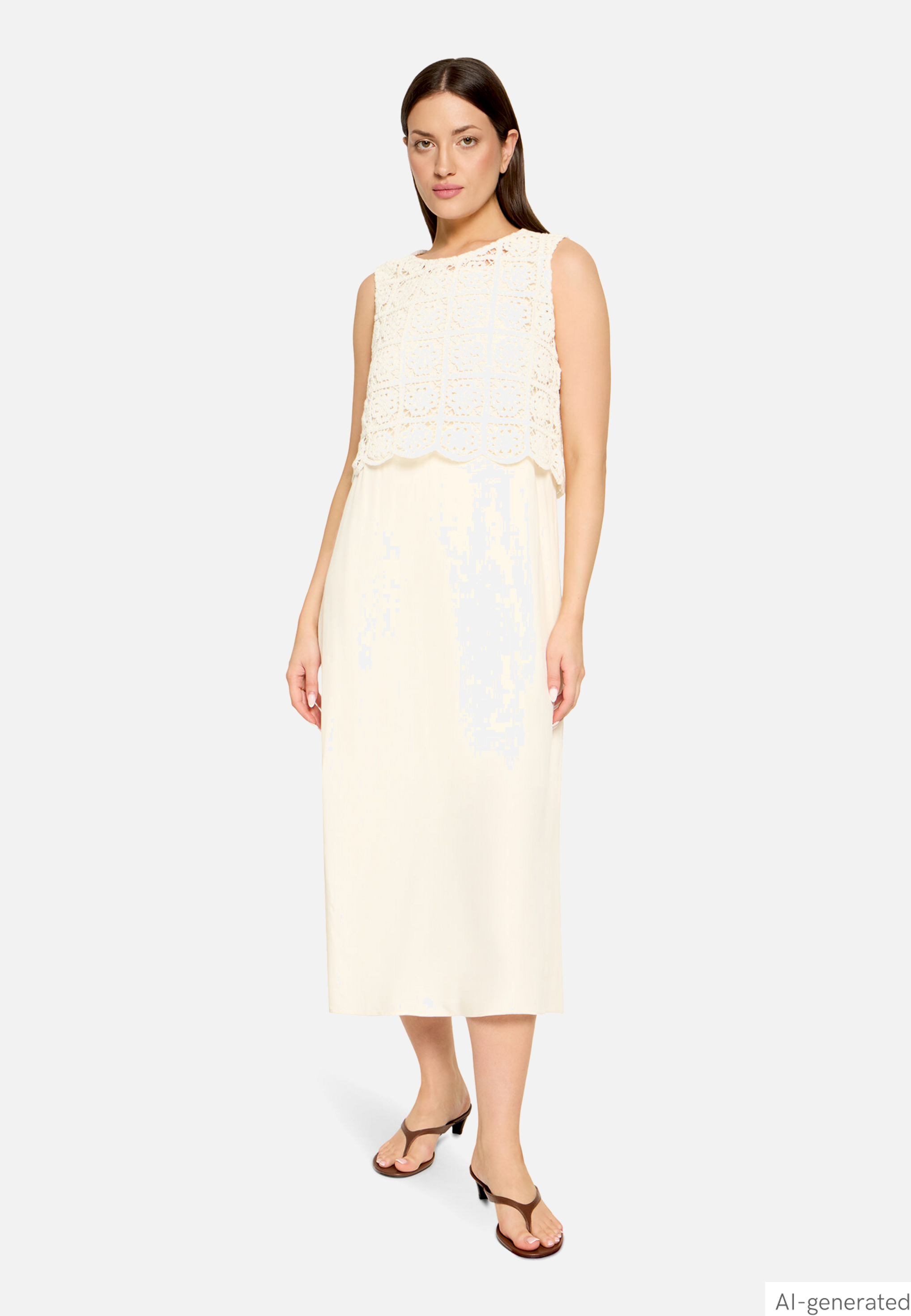 Casual-Kleid mit Stickerei