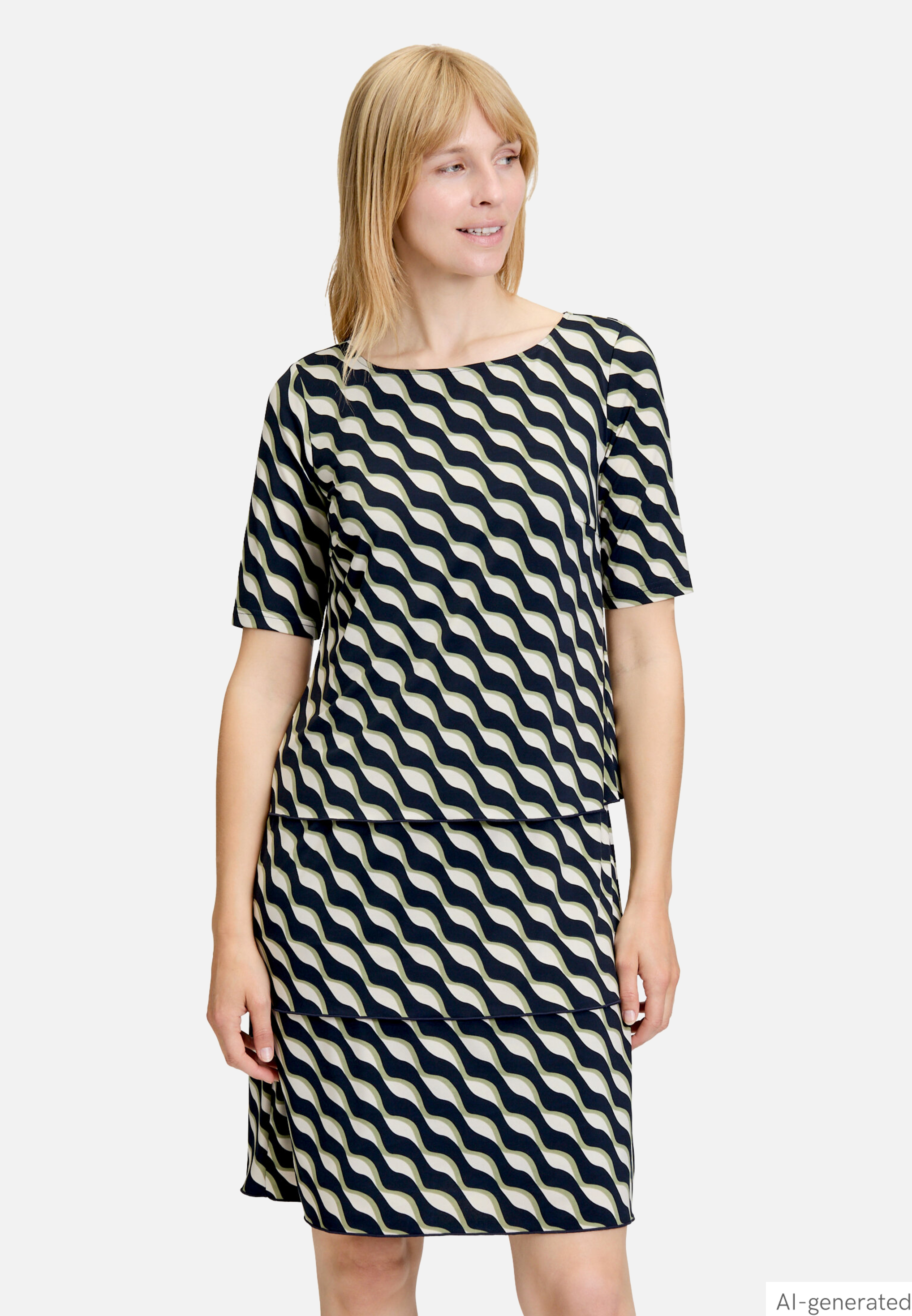 Stufenkleid kurzarm