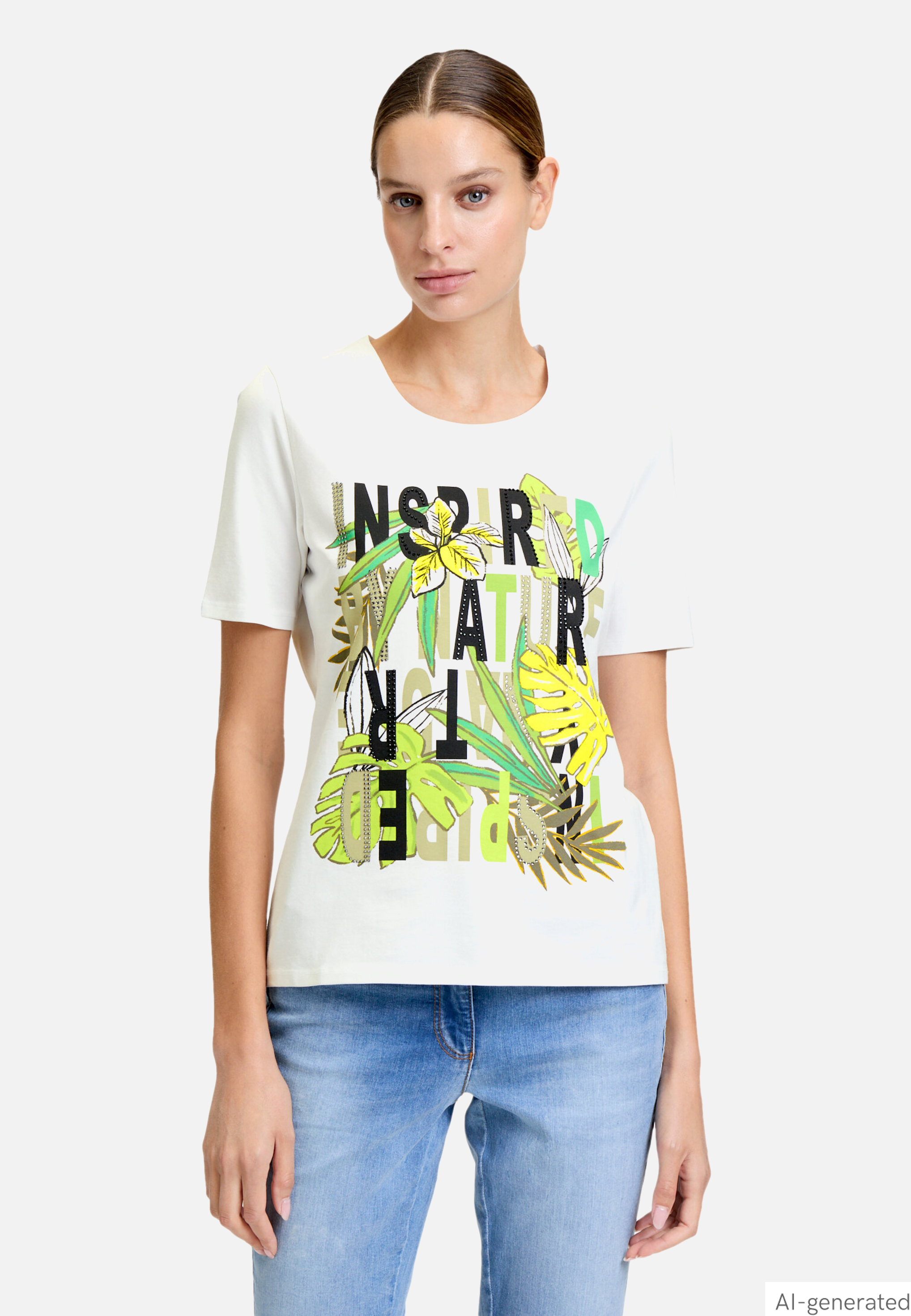 Basic Shirt mit Aufdruck
