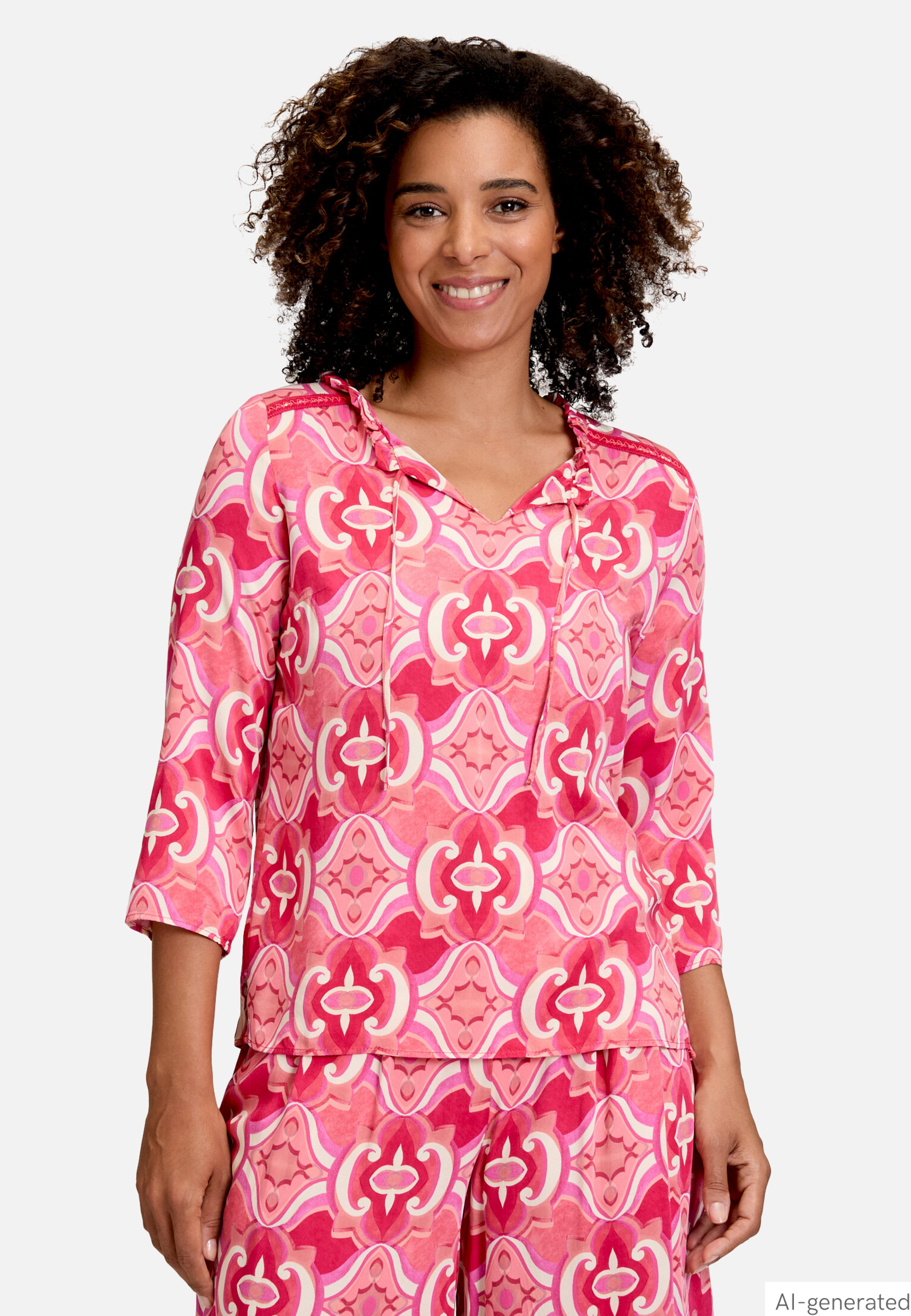 Casual-Bluse mit Rüschen
