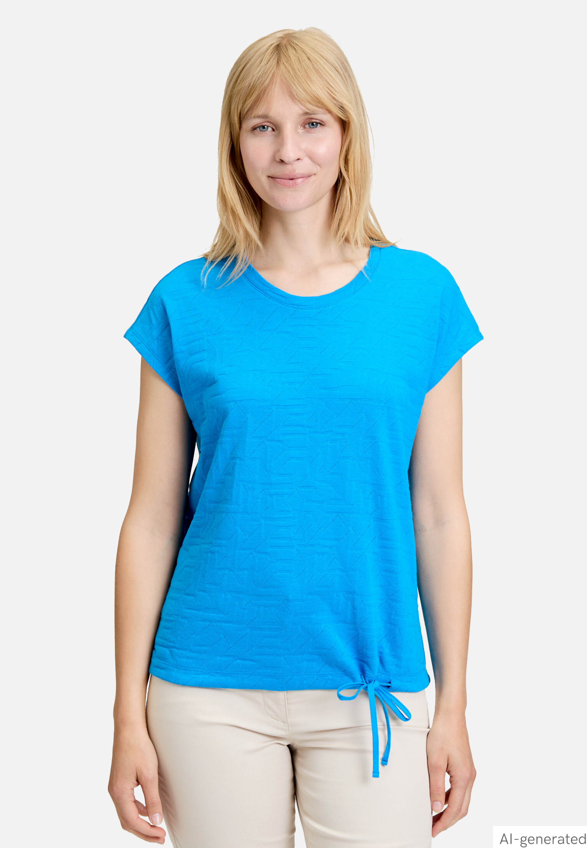 Strukturshirt mit Tunnelzug