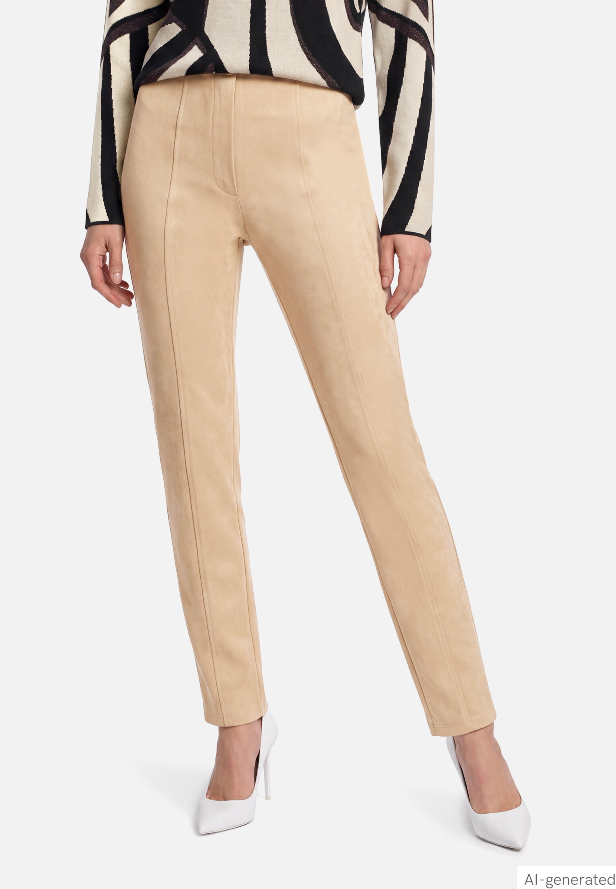 Kunstlederhose aus Velour Style Selina Fashion