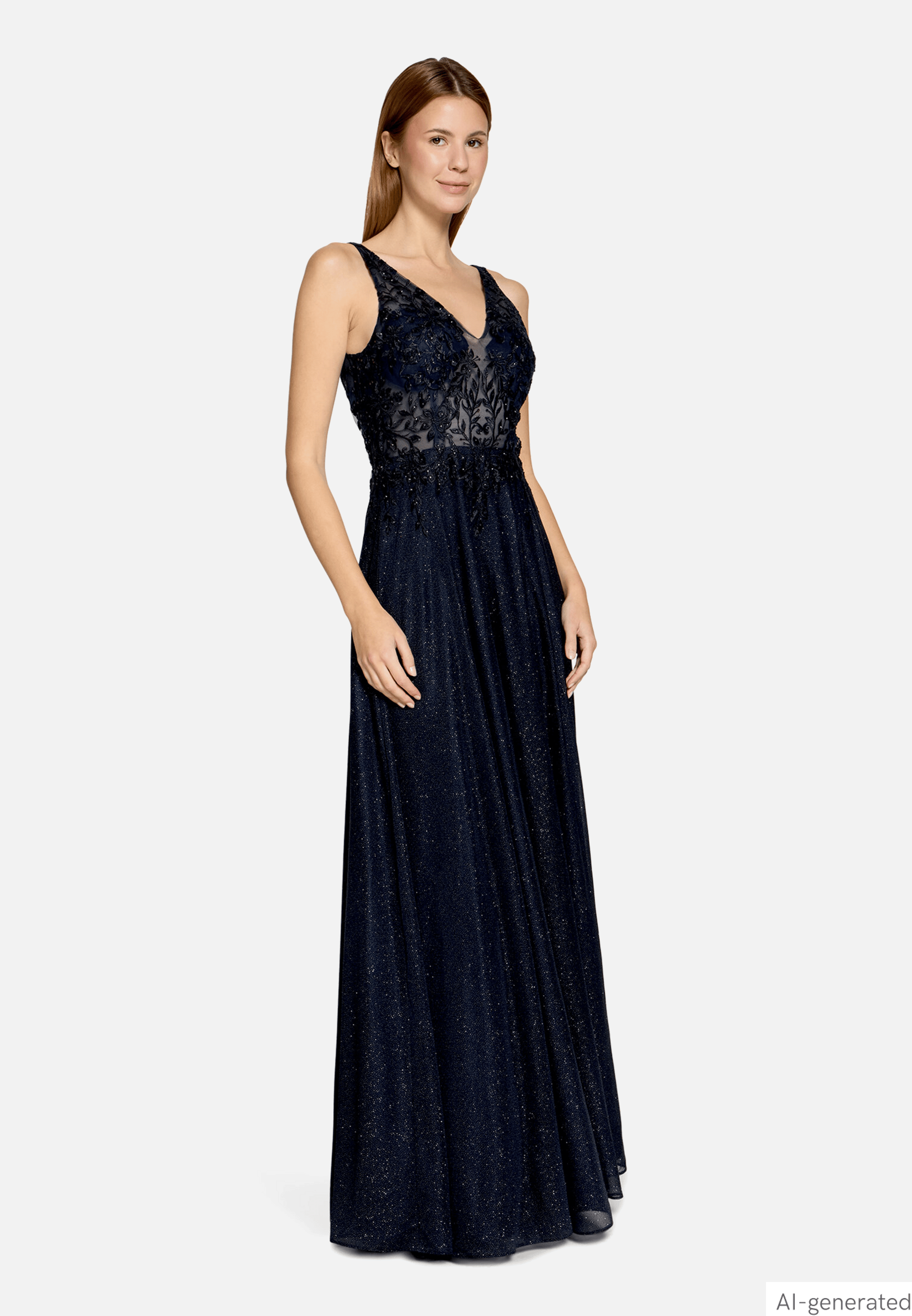 Abendkleid im Glitzer-Look