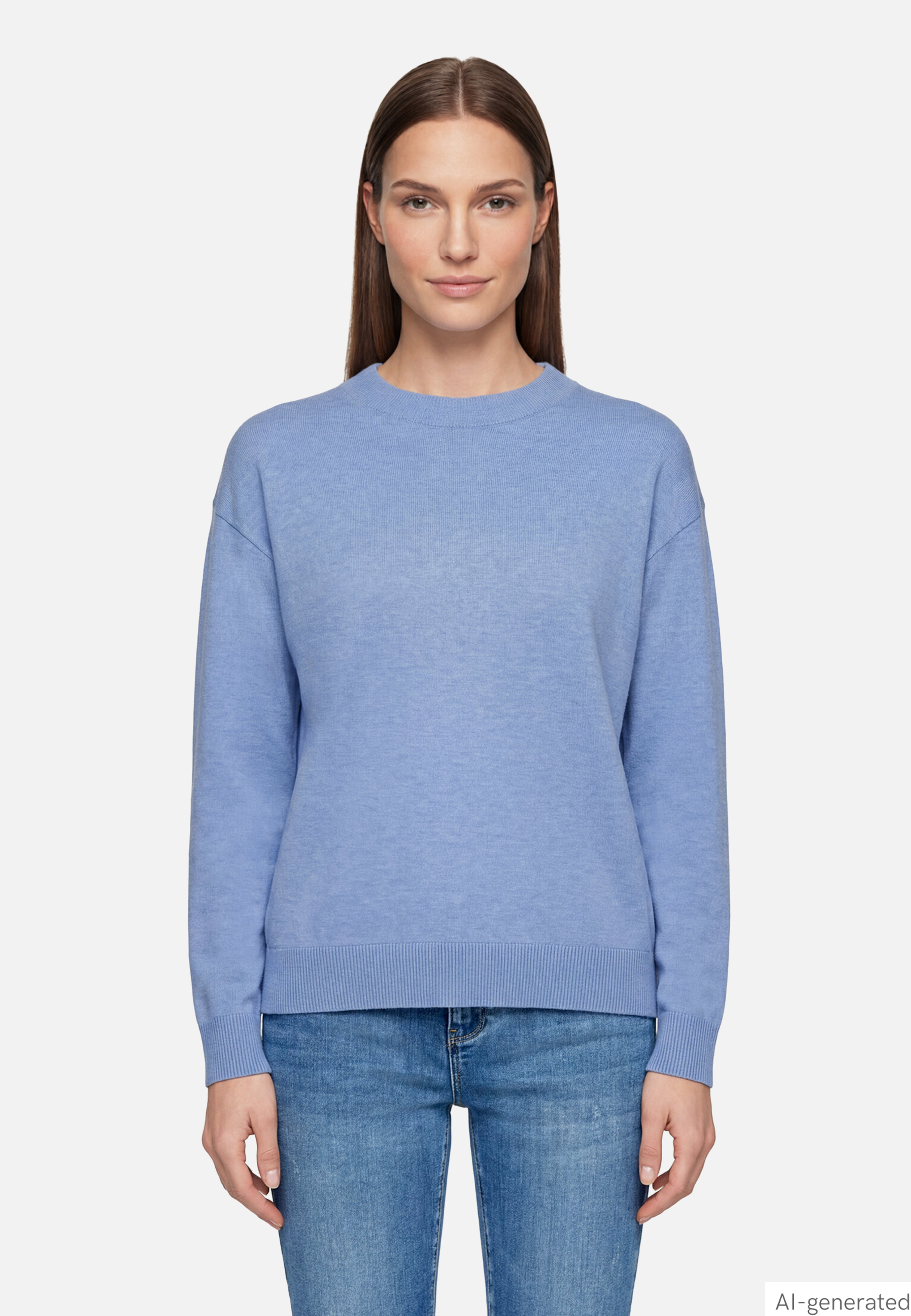 Strickpullover mit Stehkragen