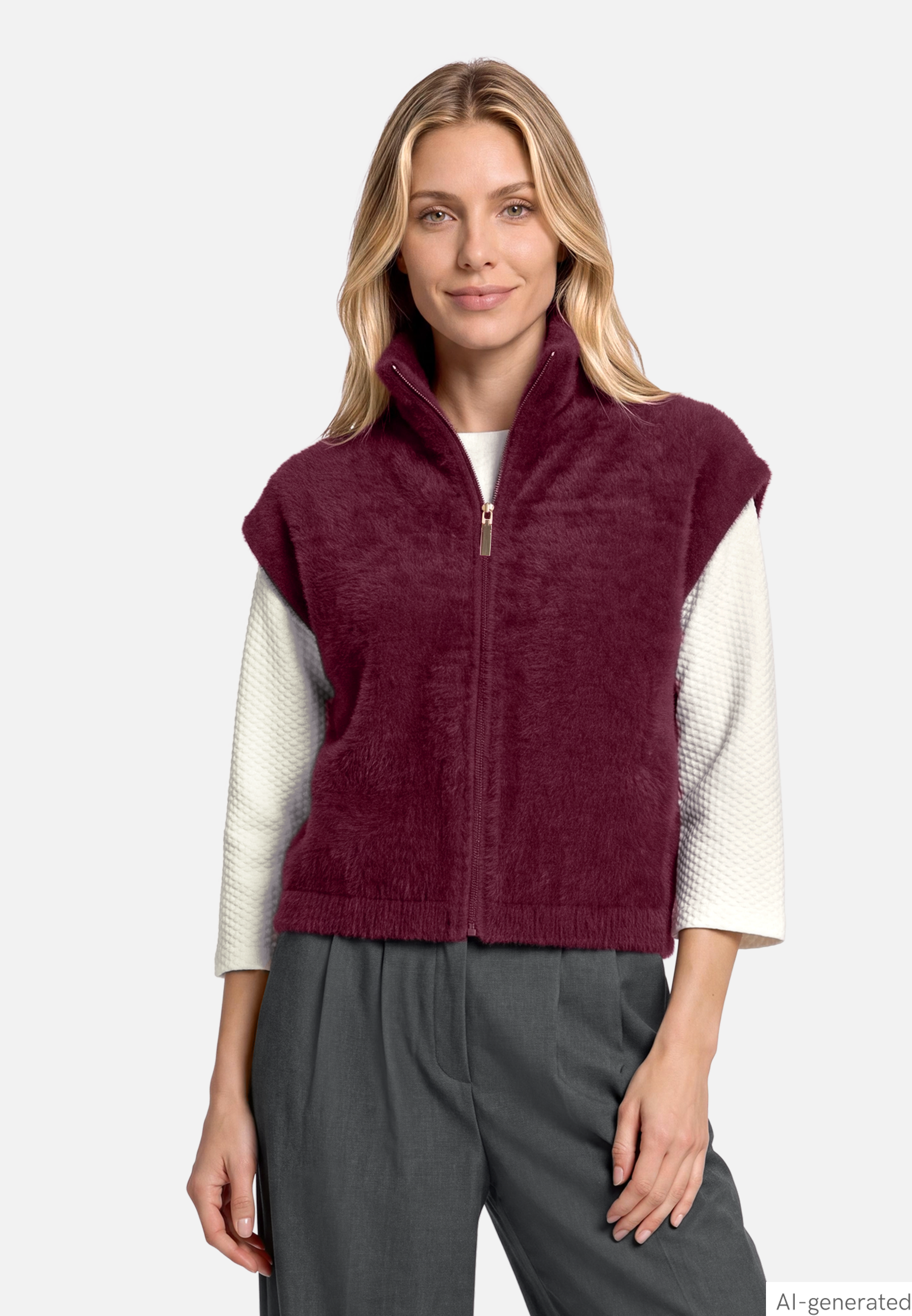 Strickweste mit Reißverschluss