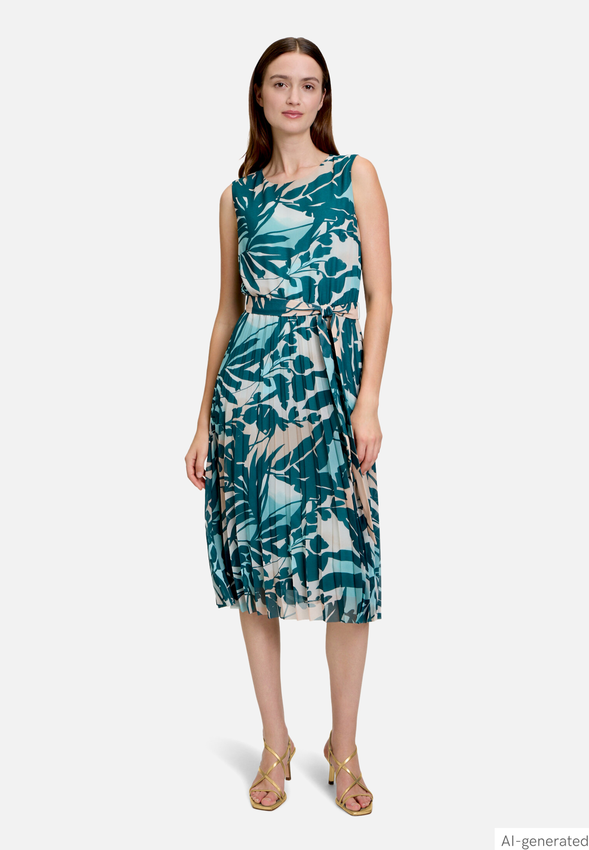 Chiffonkleid mit Plissee