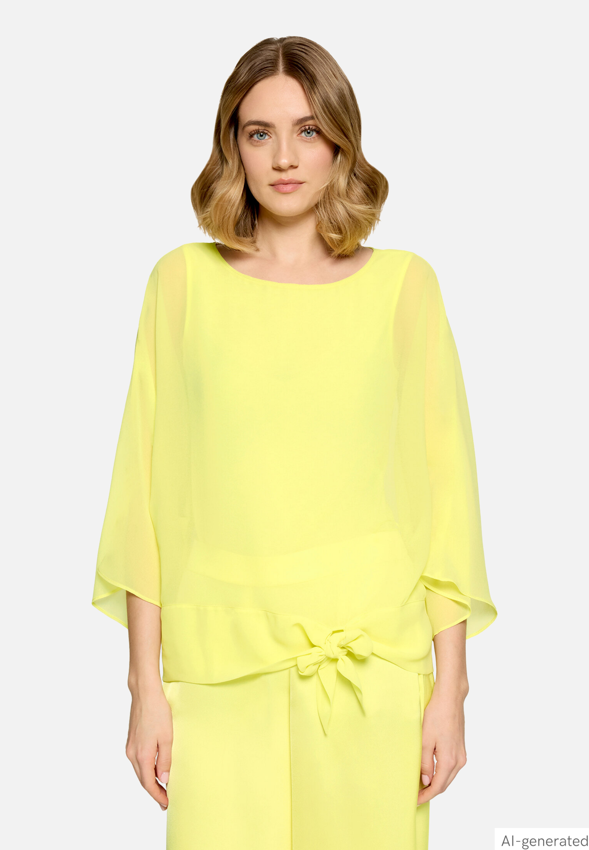 Chiffonbluse unifarben