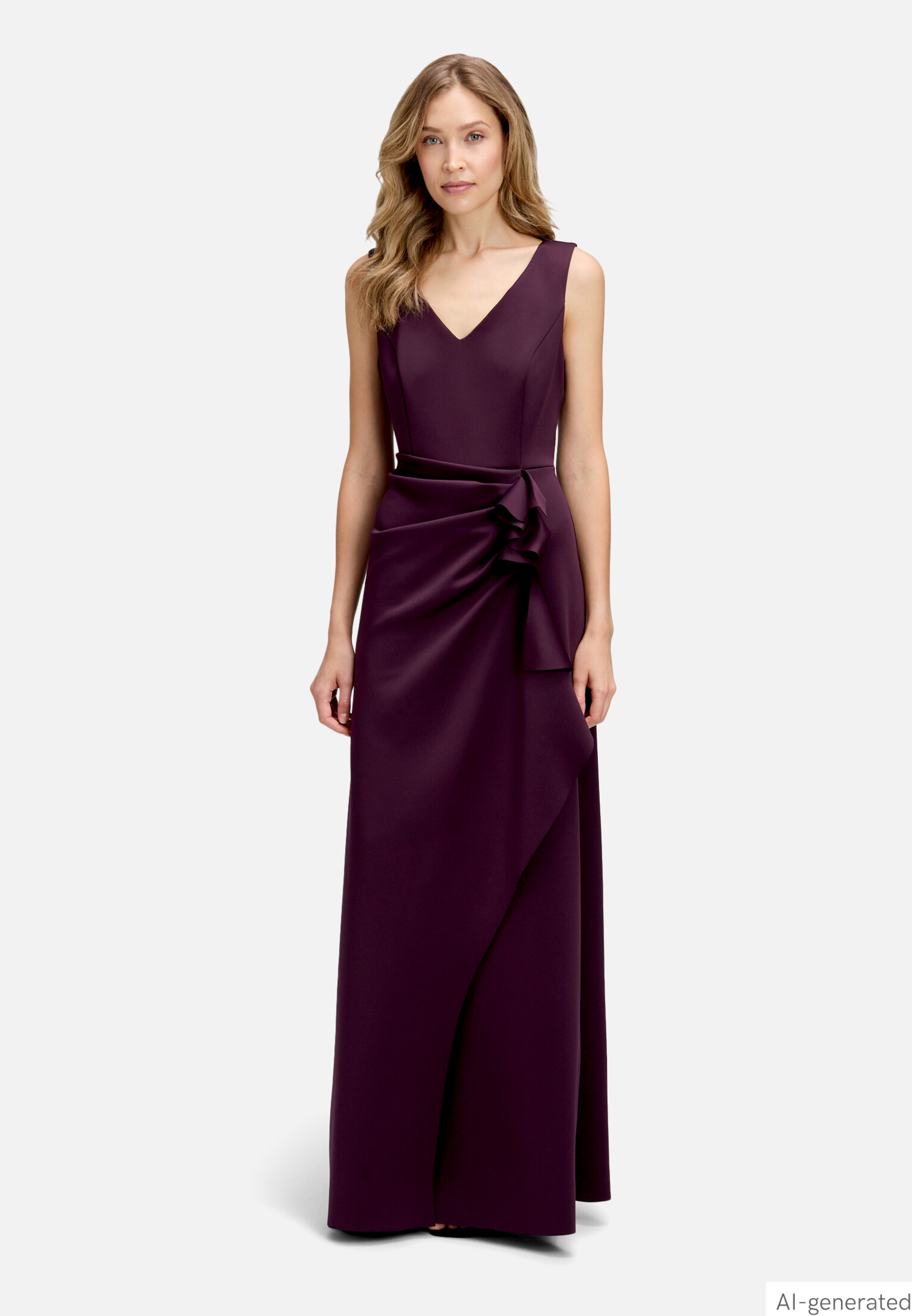 Abendkleid mit Volant
