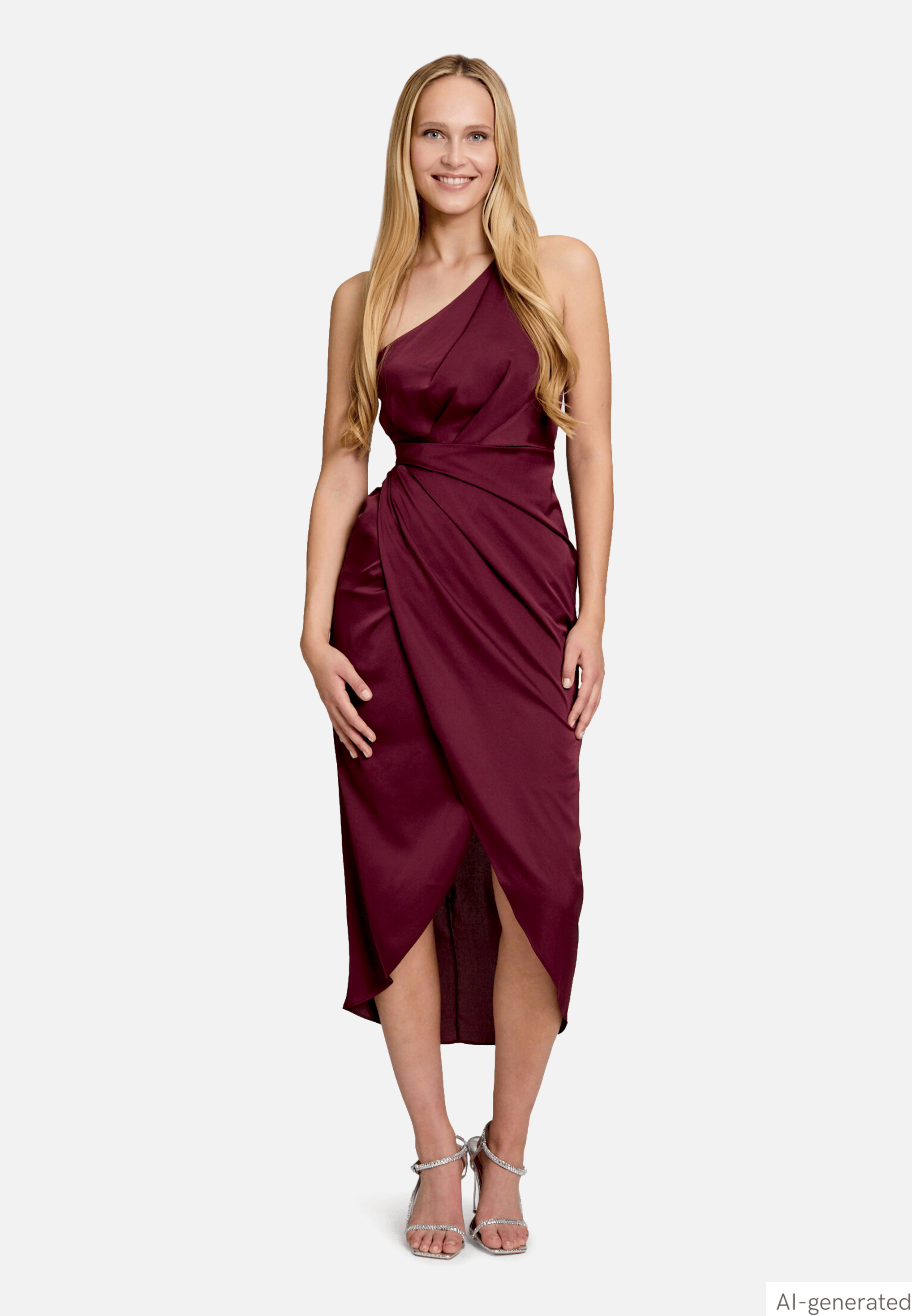 Abendkleid mit Raffung