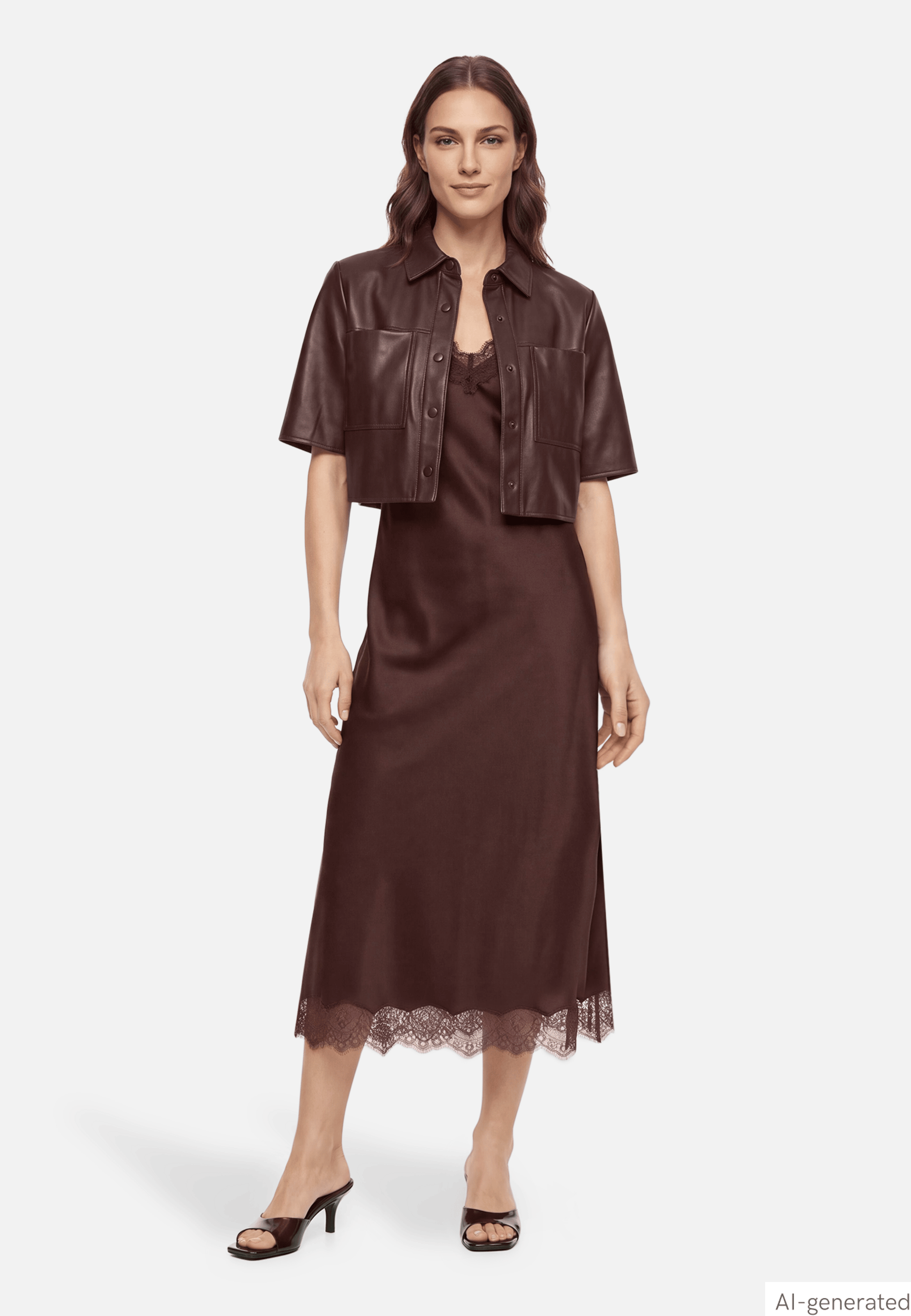 Abendkleid mit Spitze