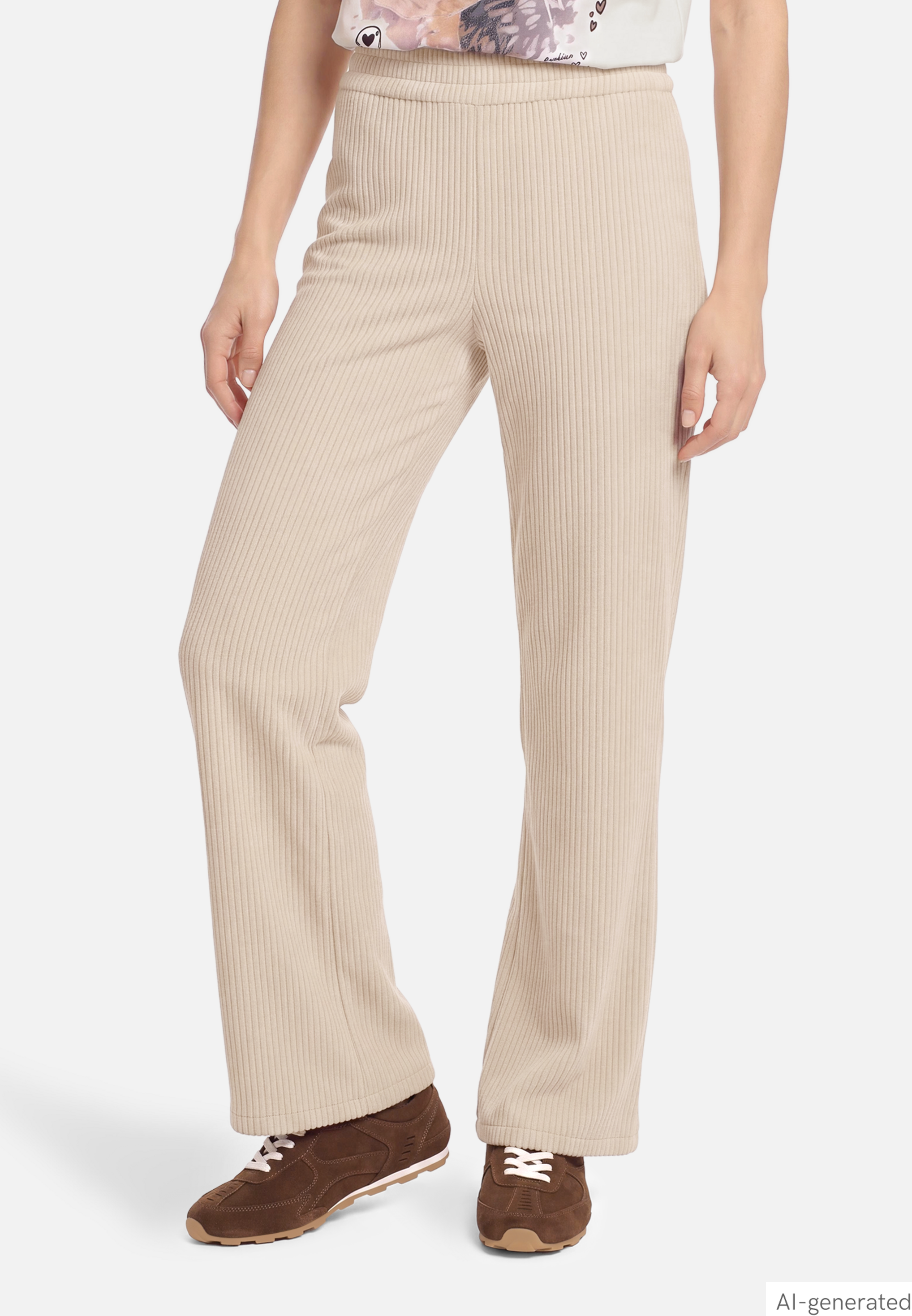 Wide Leg Hose aus Kord