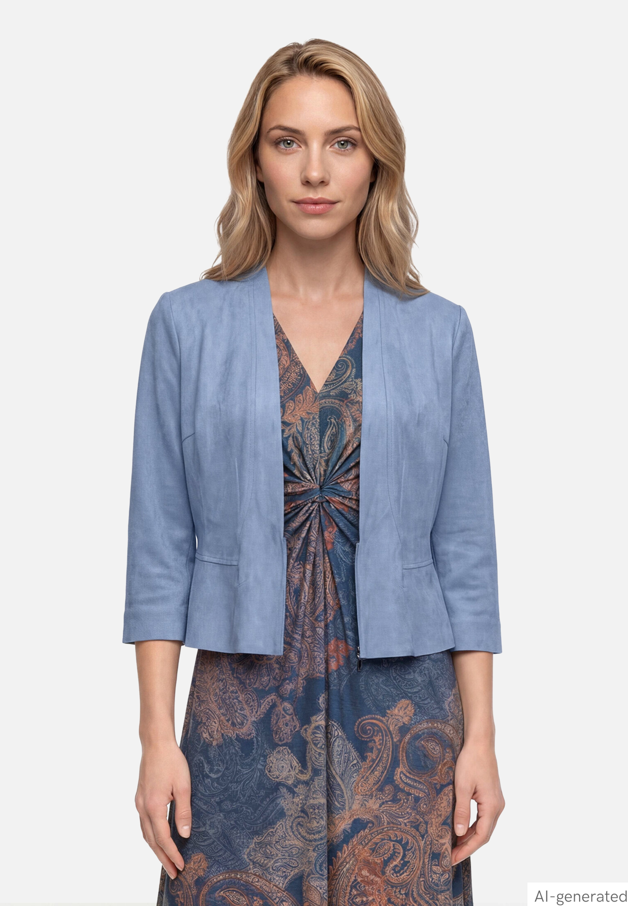 Jacke 3/4 Arm in Velourslederoptik