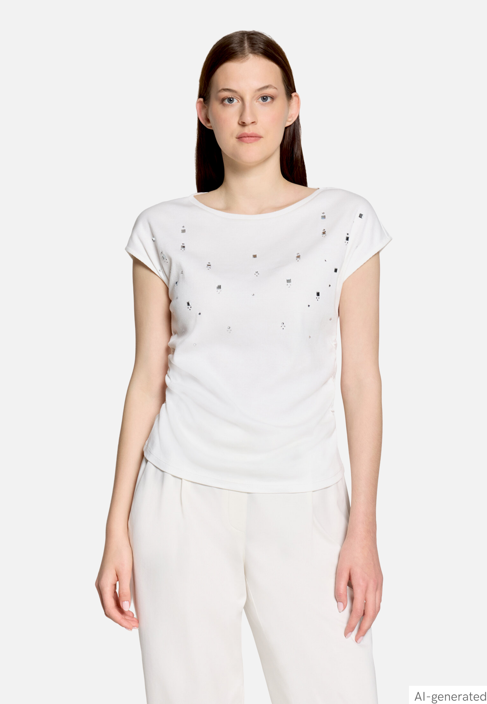 Casual-Shirt mit Rippenstruktur
