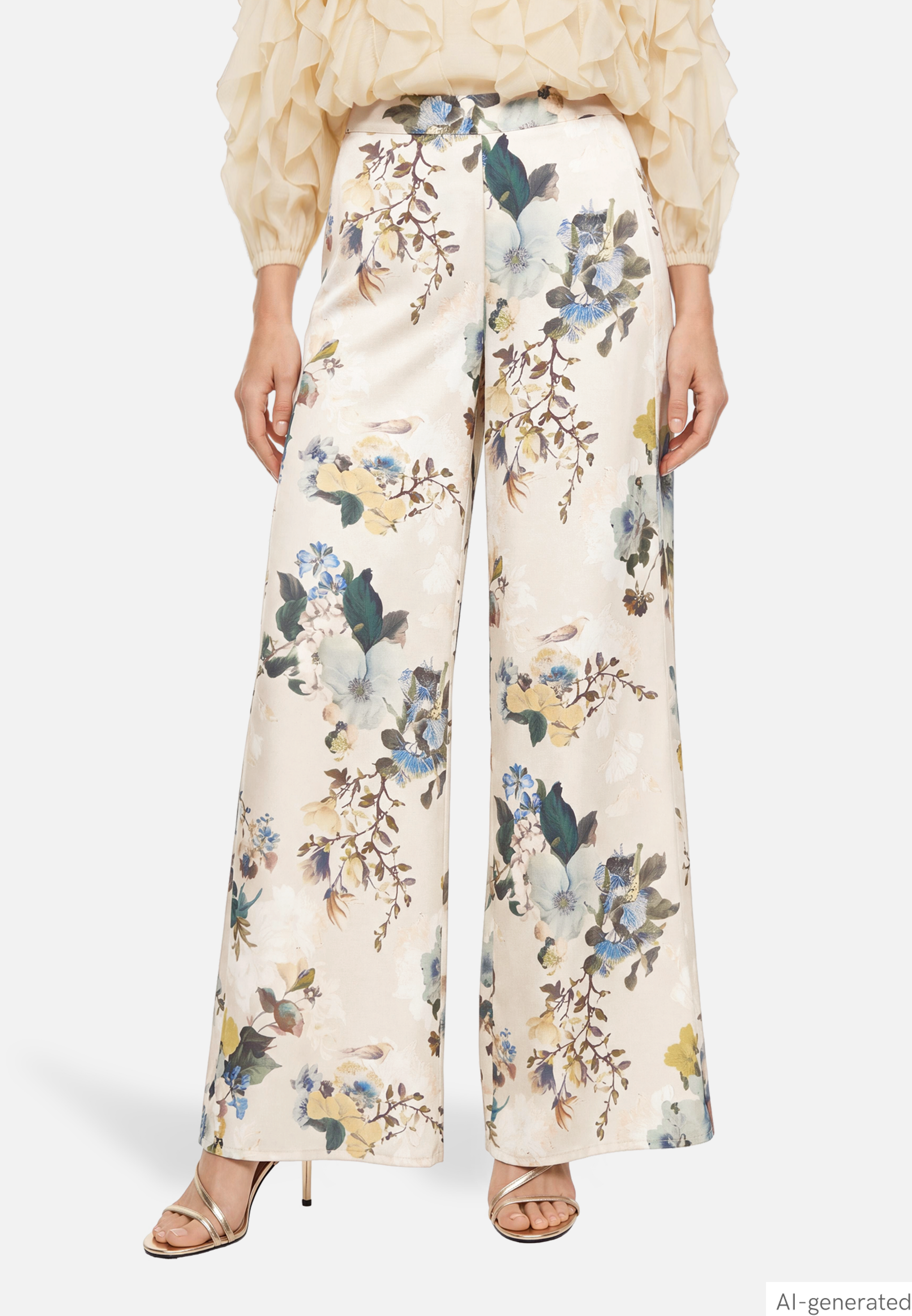 Marlene-Hose mit Blumenprint