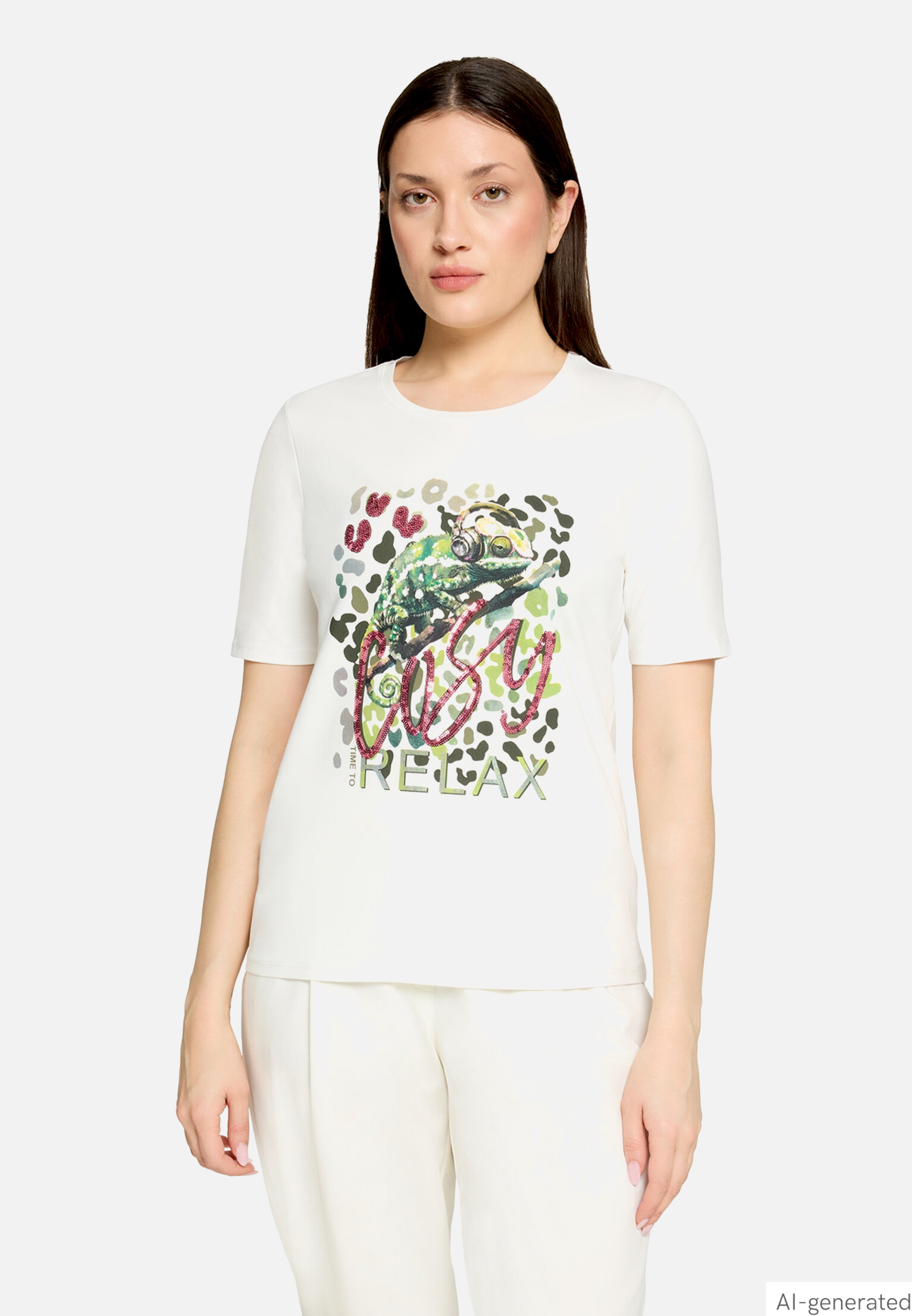 Basic Shirt mit Aufdruck
