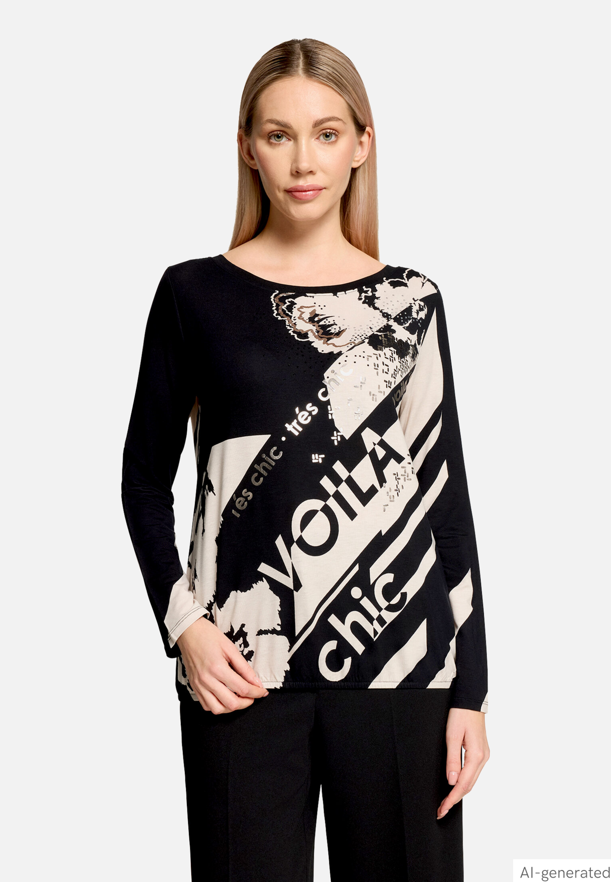 Casual-Shirt mit Gummizug
