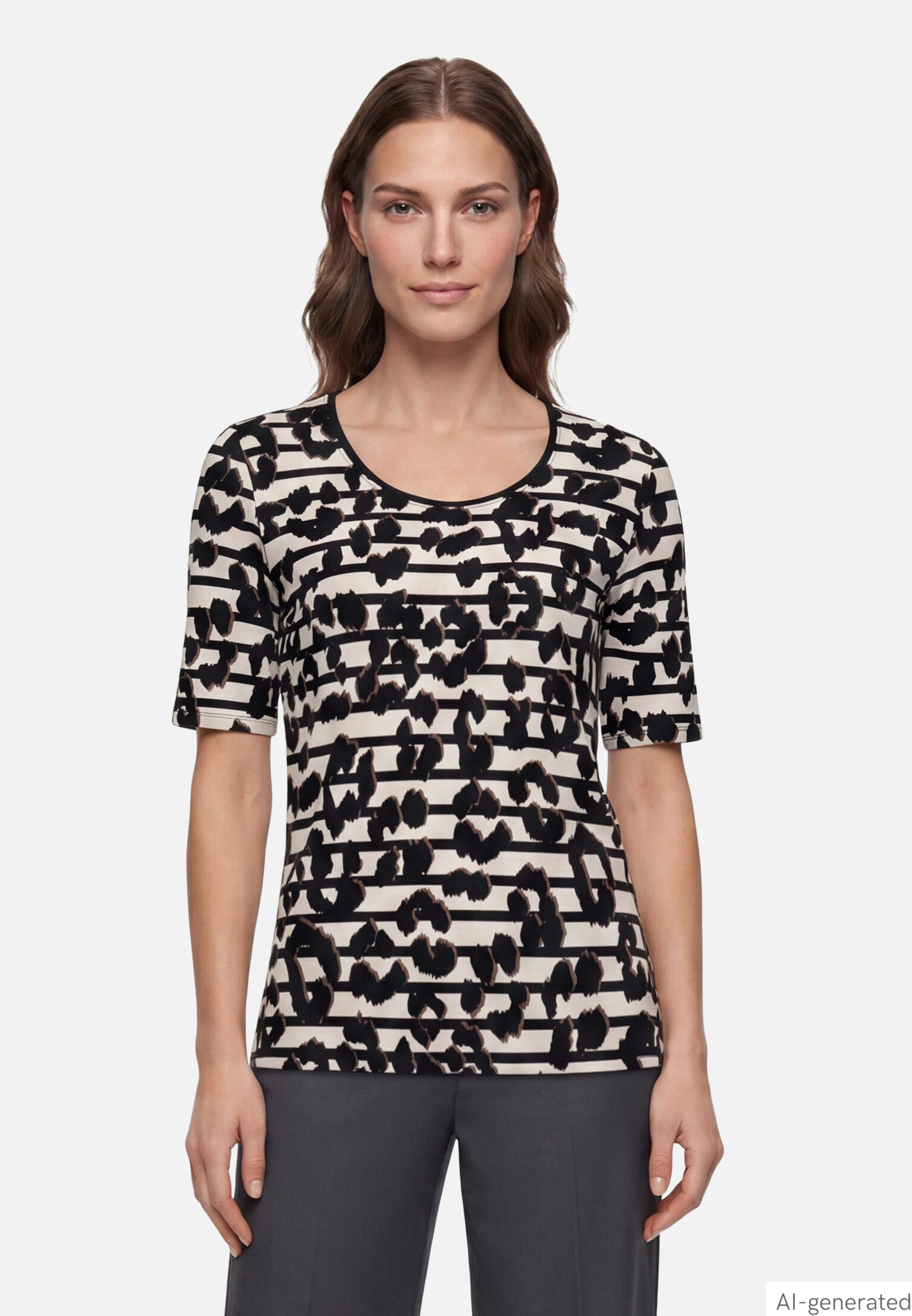 Print-T-Shirt mit Rundhalsausschnitt