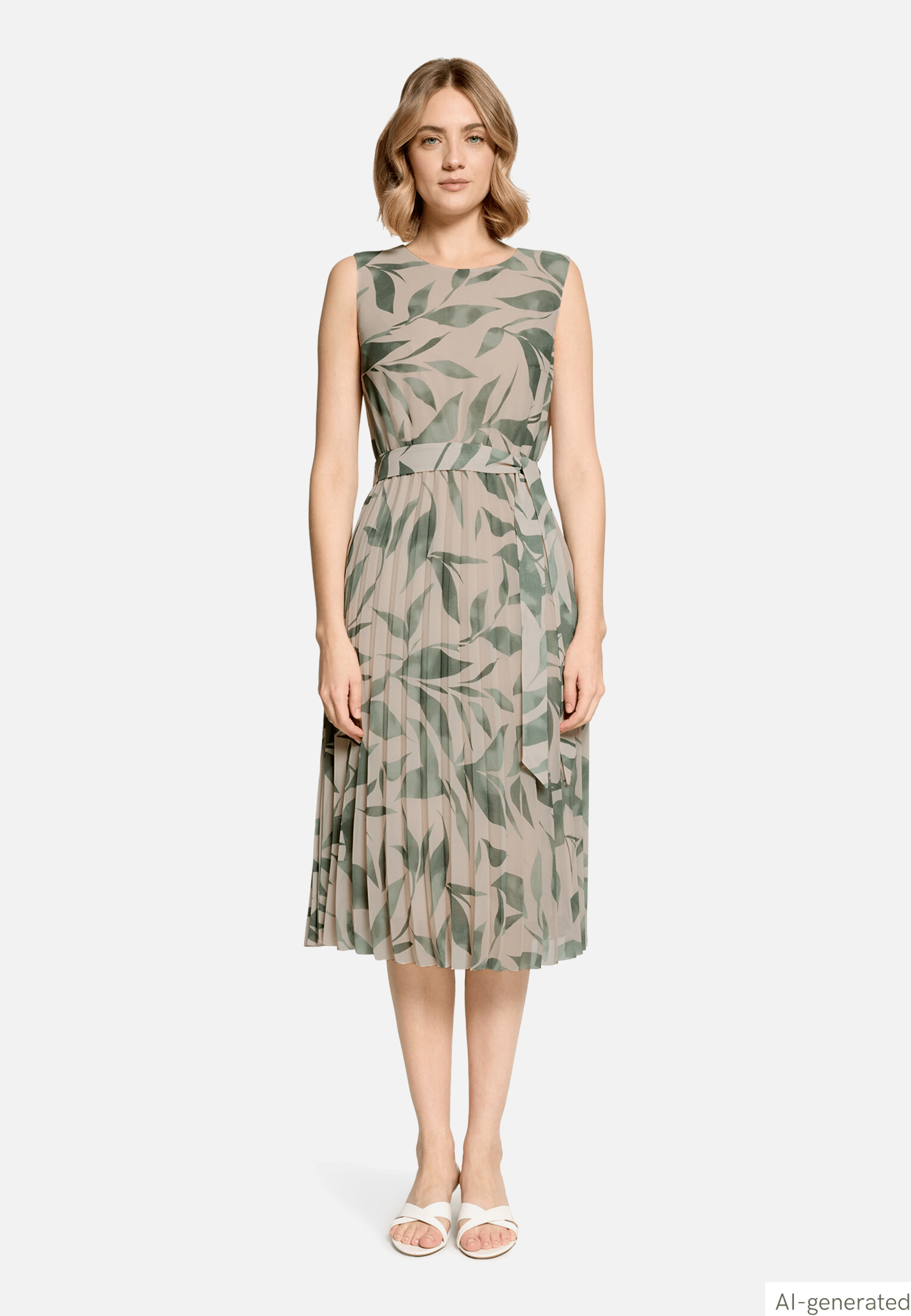 Chiffonkleid mit Plissee