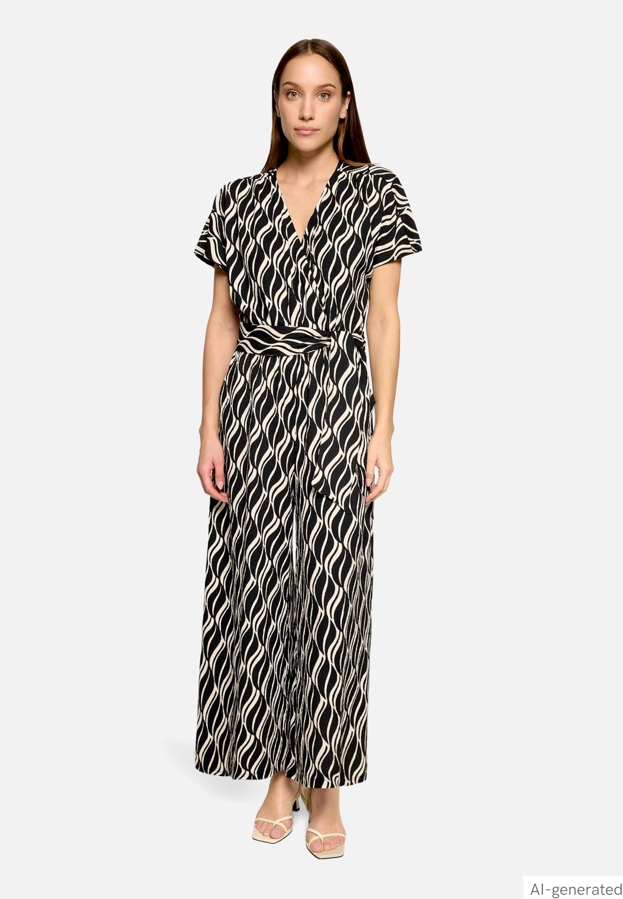 Eleganter Jumpsuit mit grafischem Muster