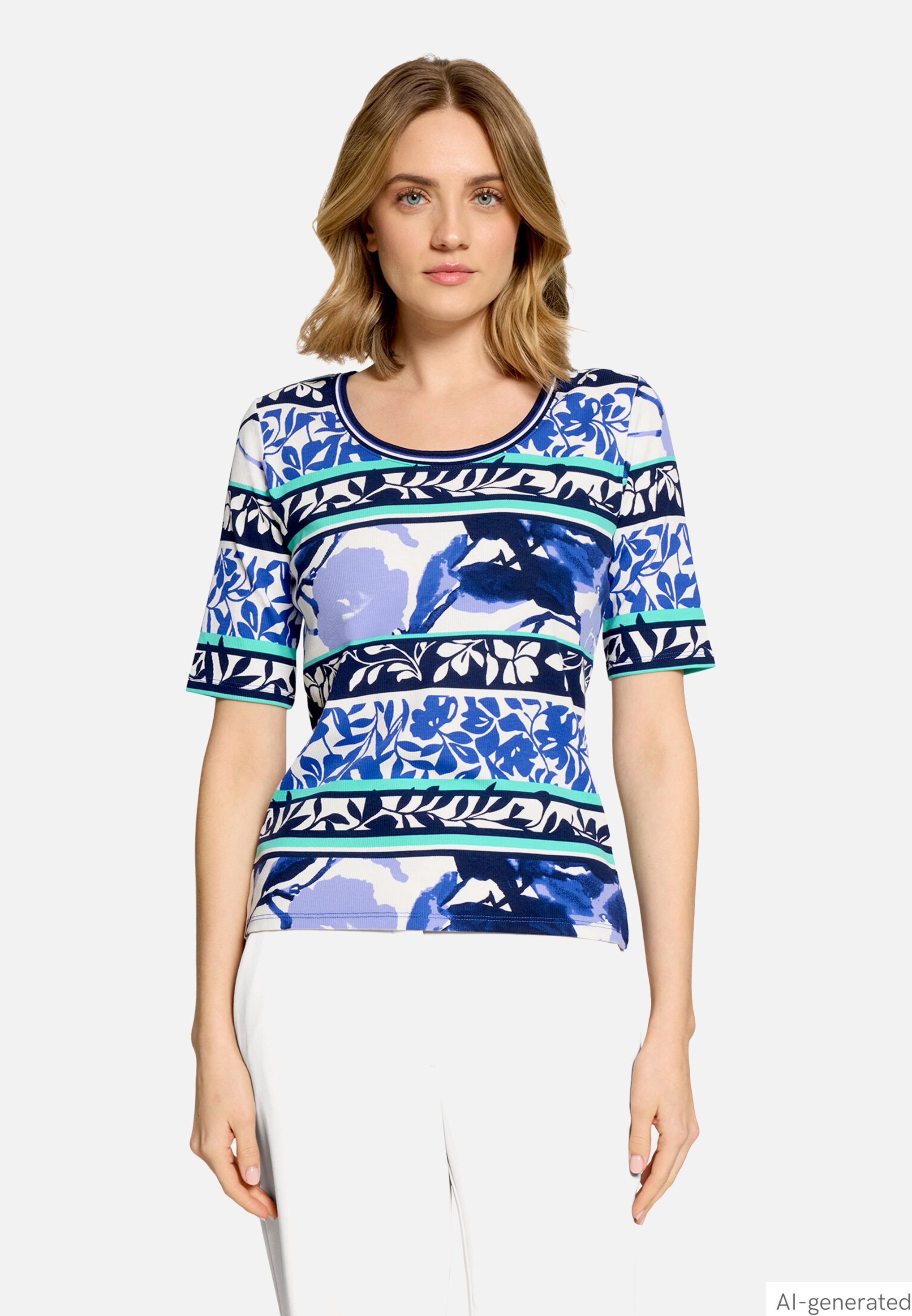 Basic Shirt mit Rippenstruktur